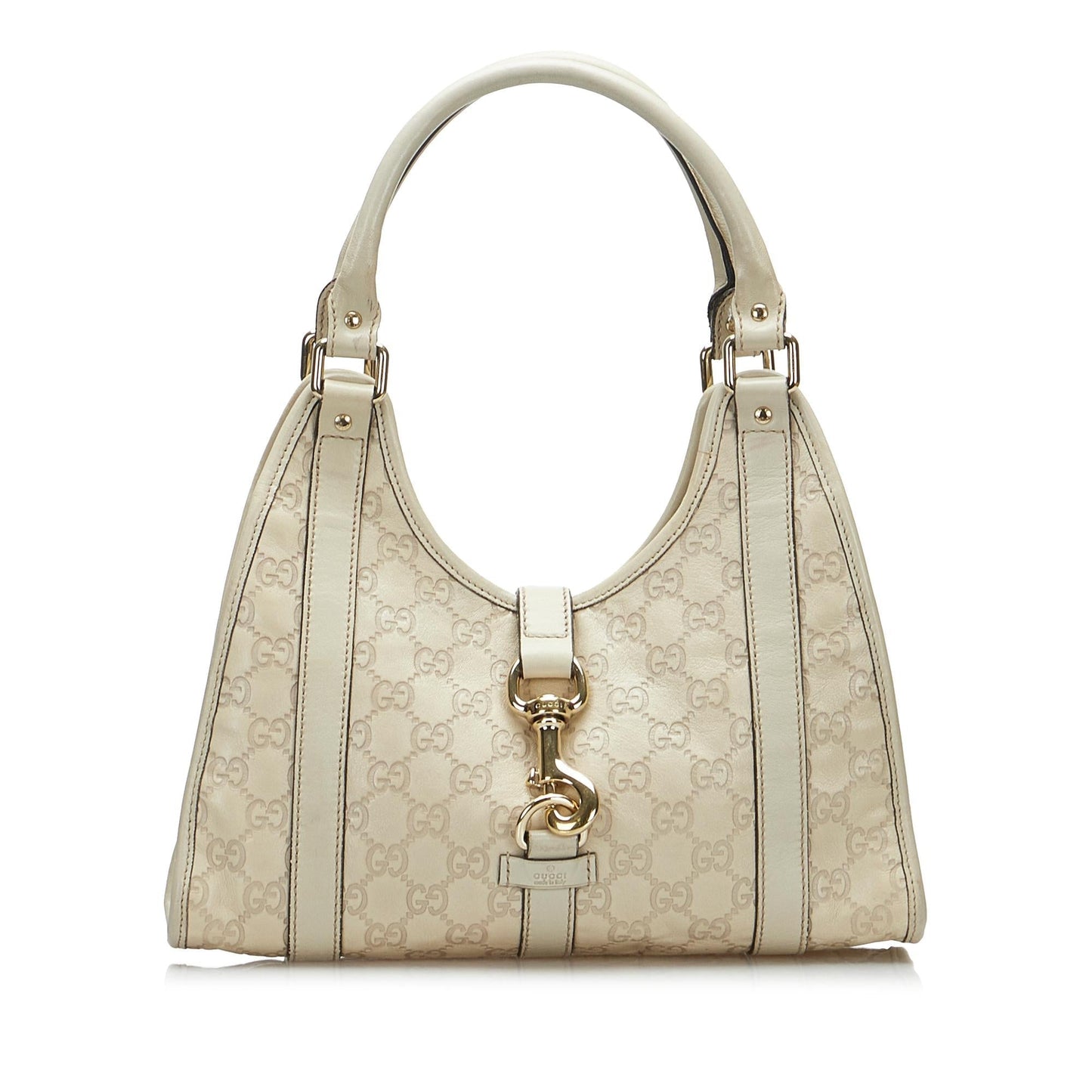 Gucci Guccissima Jackie Bardot SHG-z8VOlo Calf White Satchel Bag