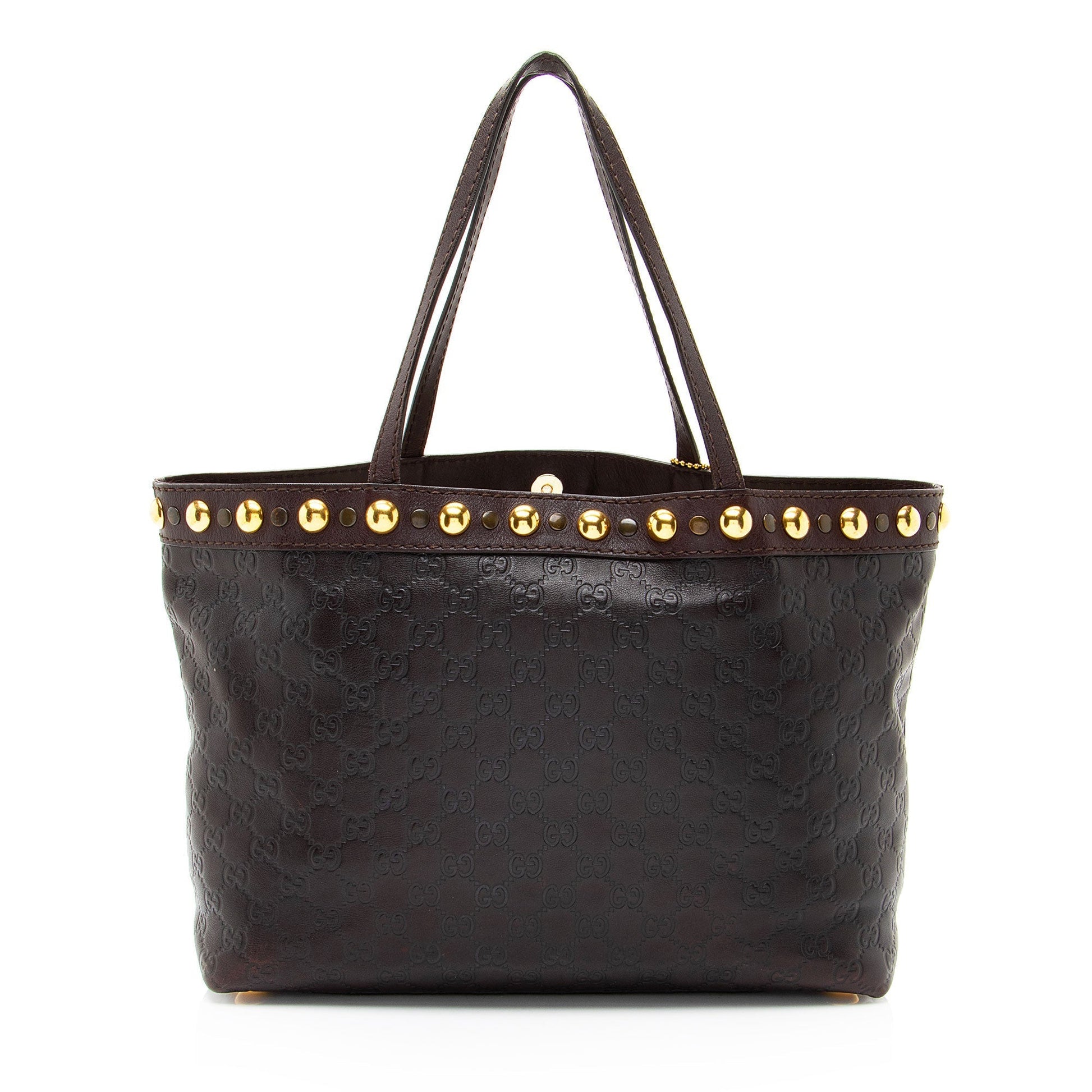 Gucci Guccissima Babouska Leather Brown Medium Tote Bag