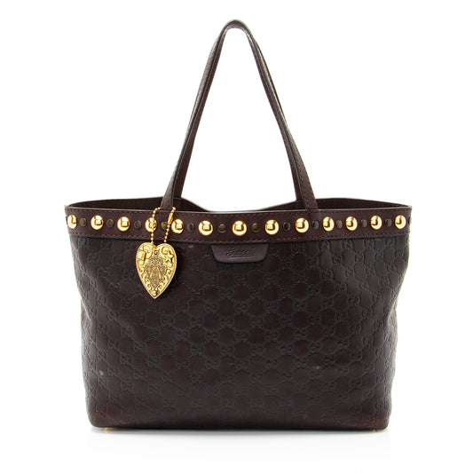Gucci Guccissima Babouska Leather Brown Medium Tote Bag