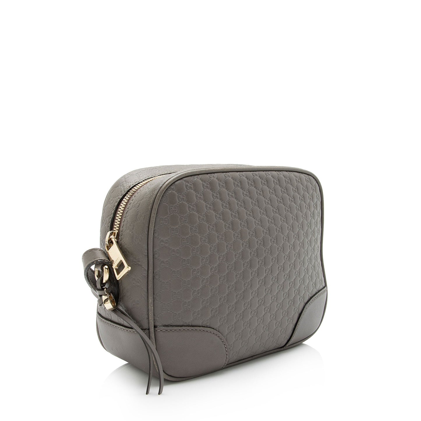 Gucci Guccissima Bree Disco SHF-wVBwEk Leather Grey Crossbody Bag