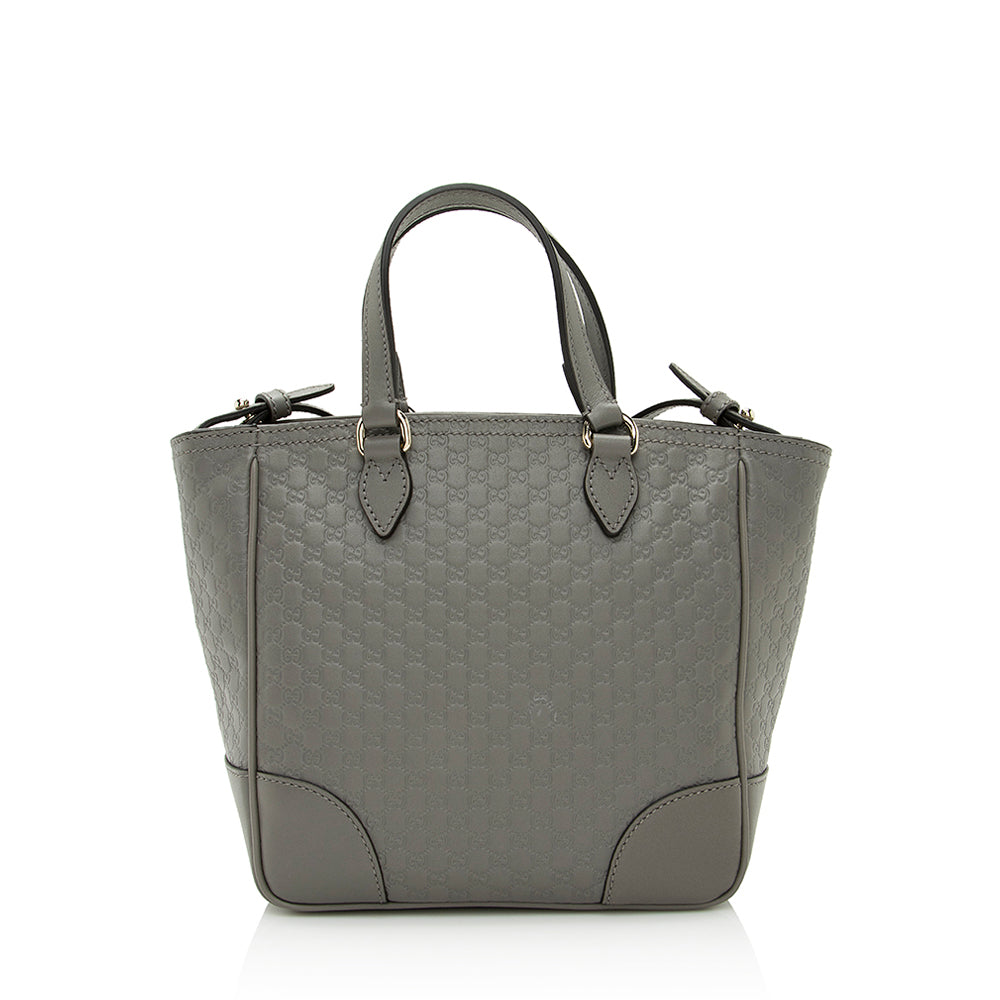 Gucci Guccissima Bree SHF Leather Grey Small Tote Bag