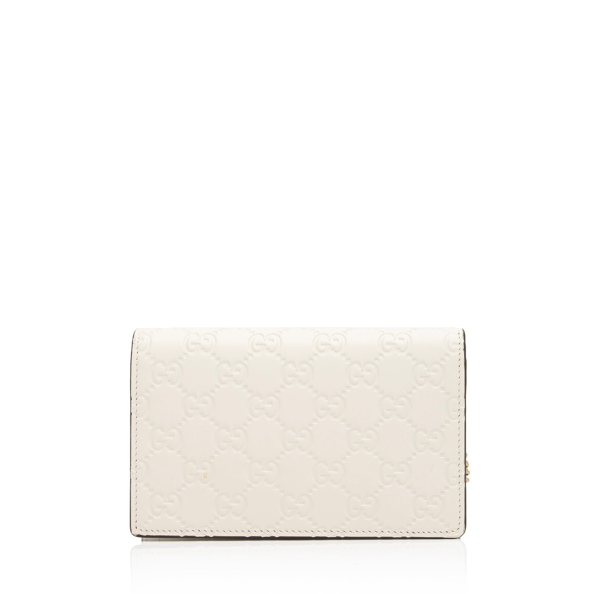 Gucci Guccissima Cherry Chain SHF-ag0Ibh Leather White Red Mini Crossbody Bag