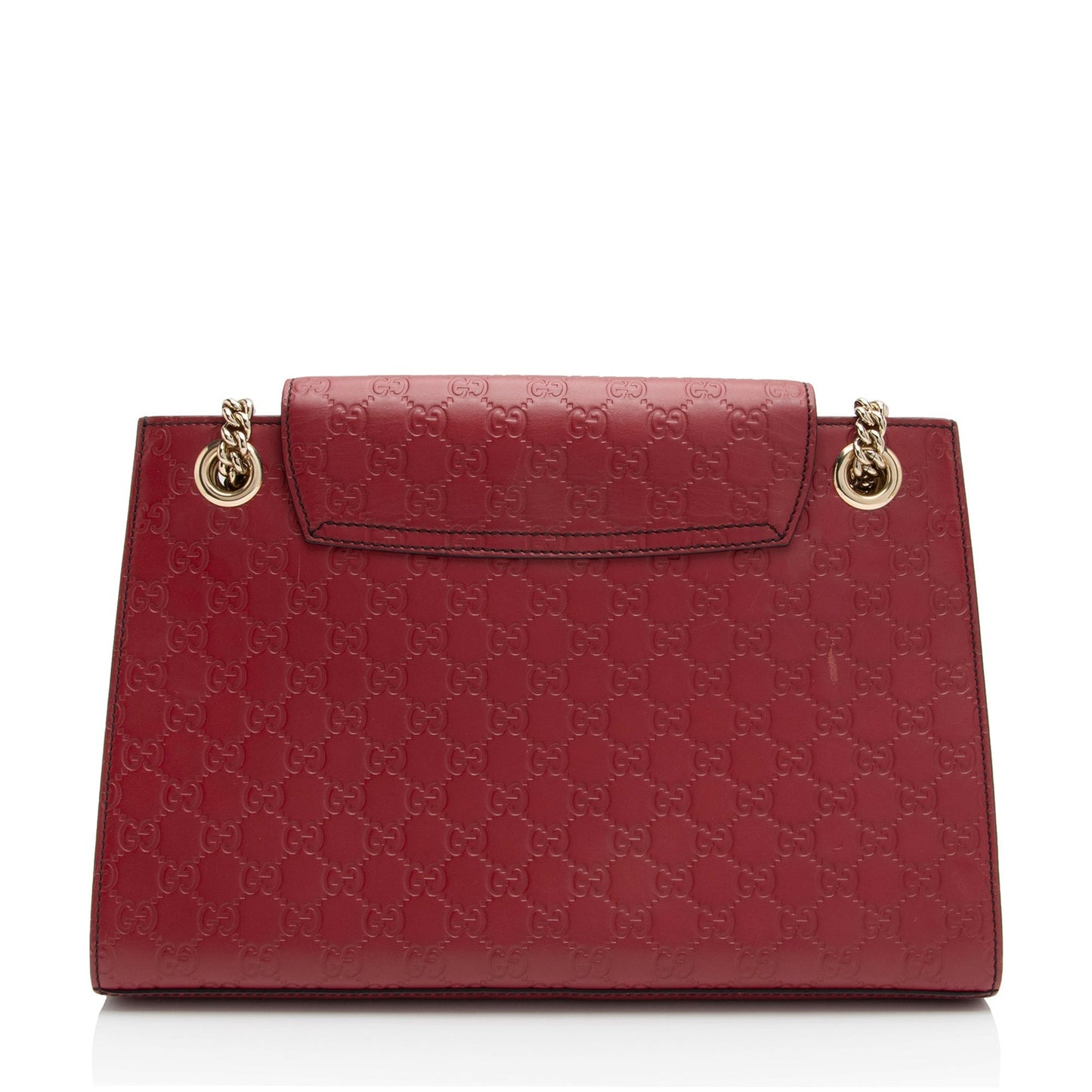 Gucci Guccissima Emily Leather Red Large Crossbody Bag