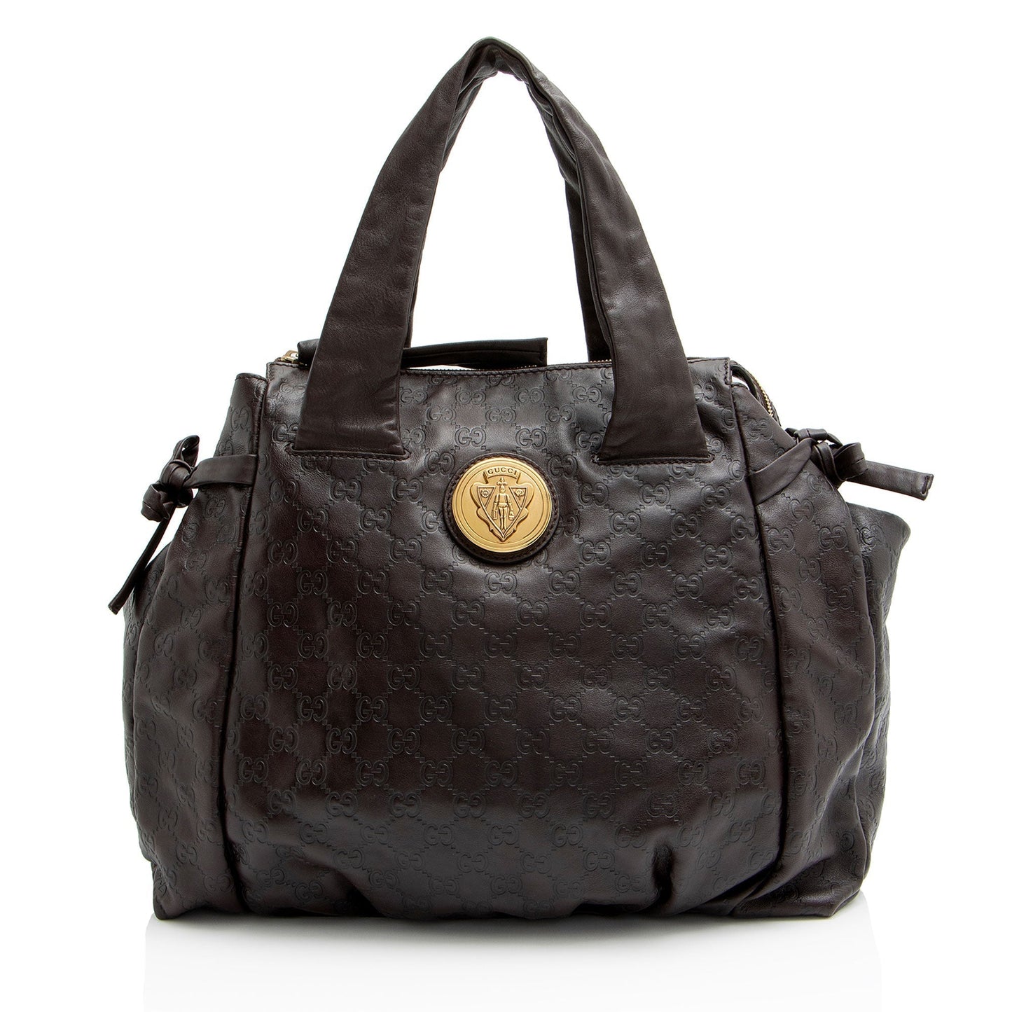 Gucci Guccissima Hysteria SHF-fEgEGF Leather Brown Tote Bag