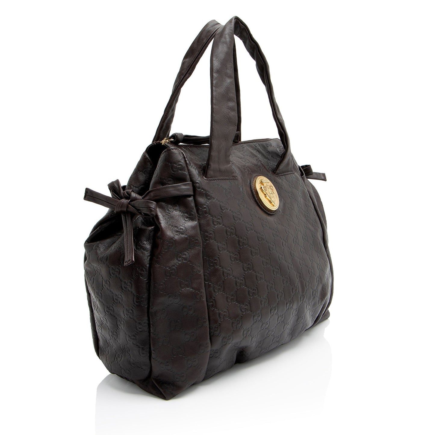 Gucci Guccissima Hysteria SHF-fEgEGF Leather Brown Tote Bag