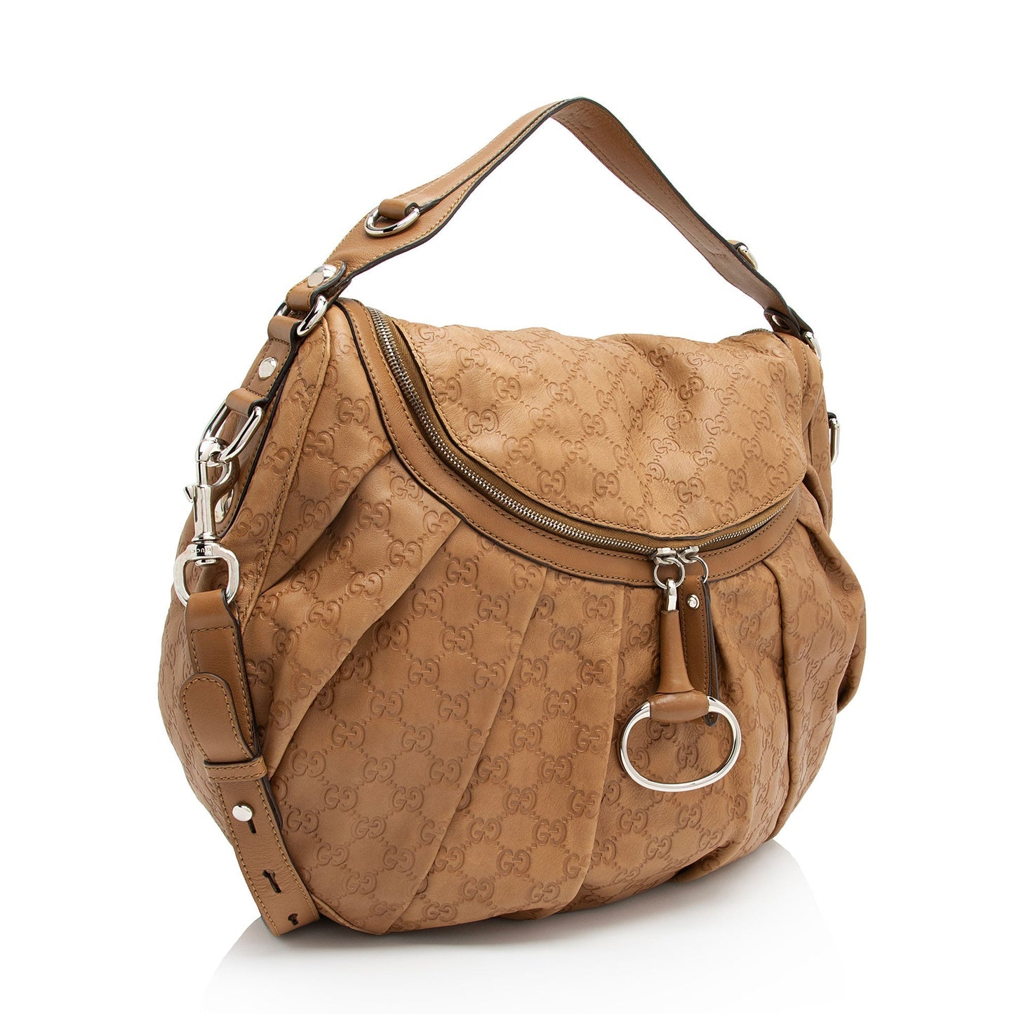 Gucci Guccissima Icon Bit SHF-j0CGTS Leather Brown Shoulder Bag