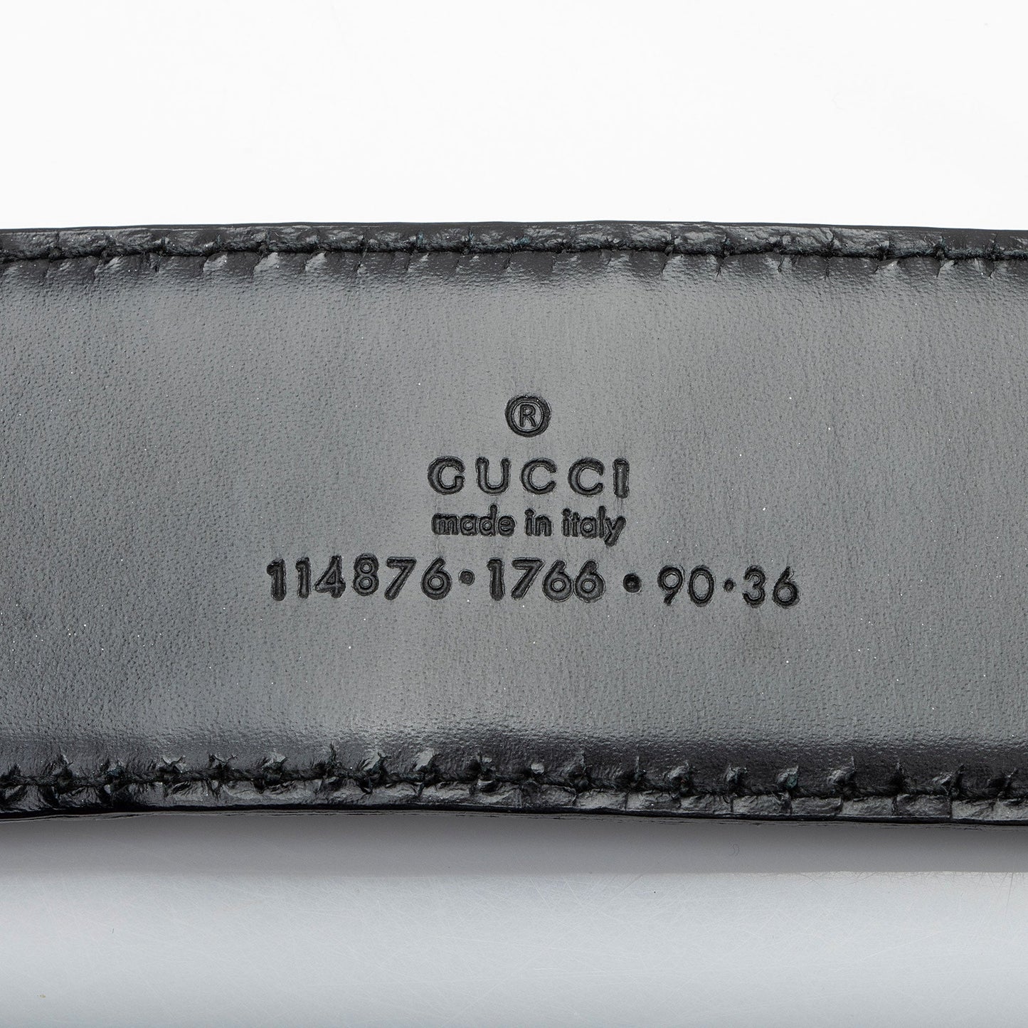 Gucci Guccissima Interlocking G Belt - Leather Black Accessory