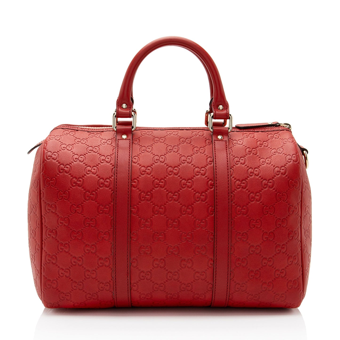 Gucci Guccissima Joy Boston SHF-NJjppL Leather Red Satchel Bag