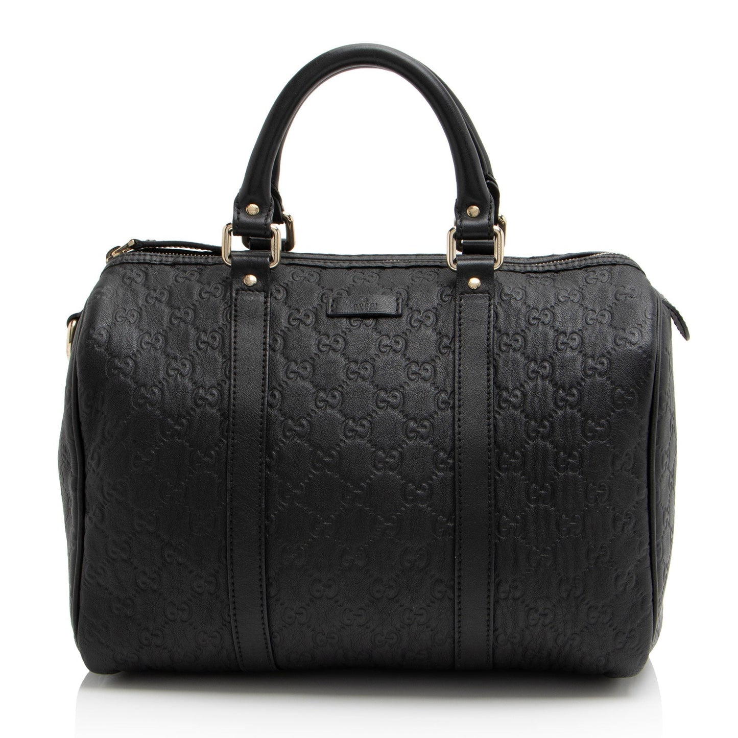 Gucci Guccissima Joy Boston SHF- XpyD Leather Black Satchel Bag