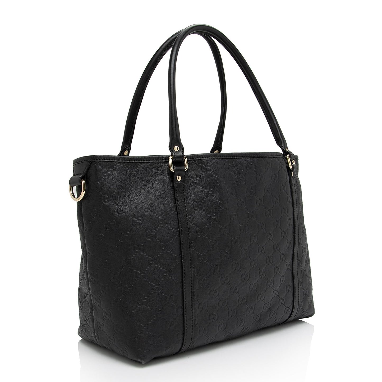 Gucci Guccissima Joy SHF-ht0bXO Leather Black Medium Tote Bag