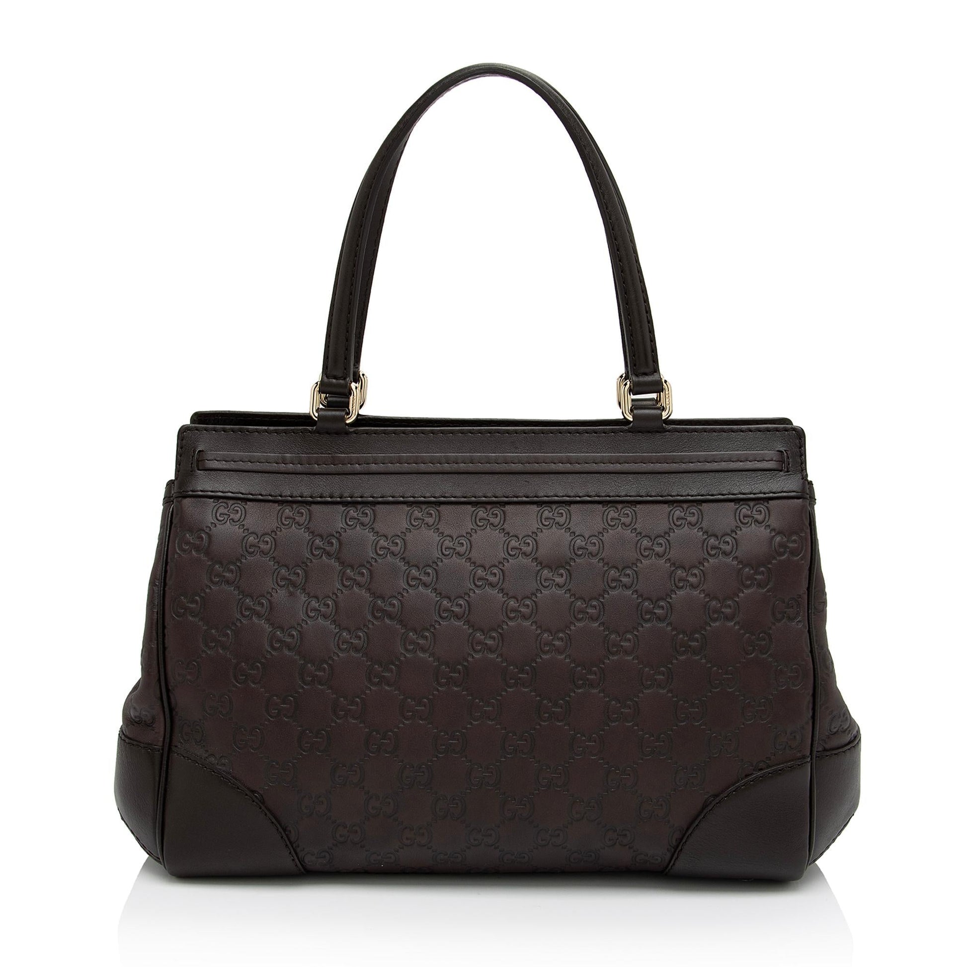 Gucci Guccissima Mayfair SHF-1JQxI7 Leather Brown Medium Tote Bag