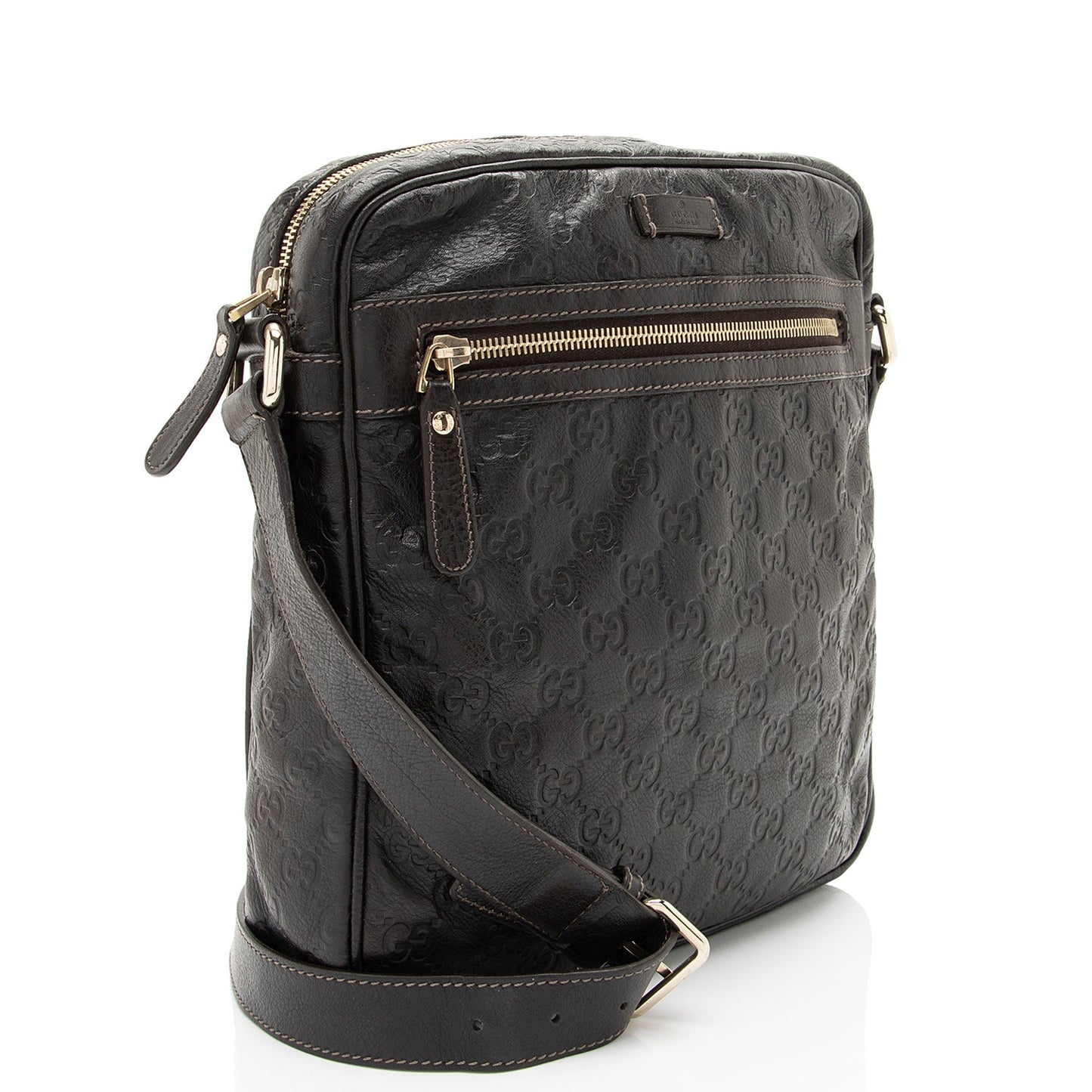 Gucci Guccissima Messenger SHF-miYj5L Leather Brown Medium Shoulder Bag