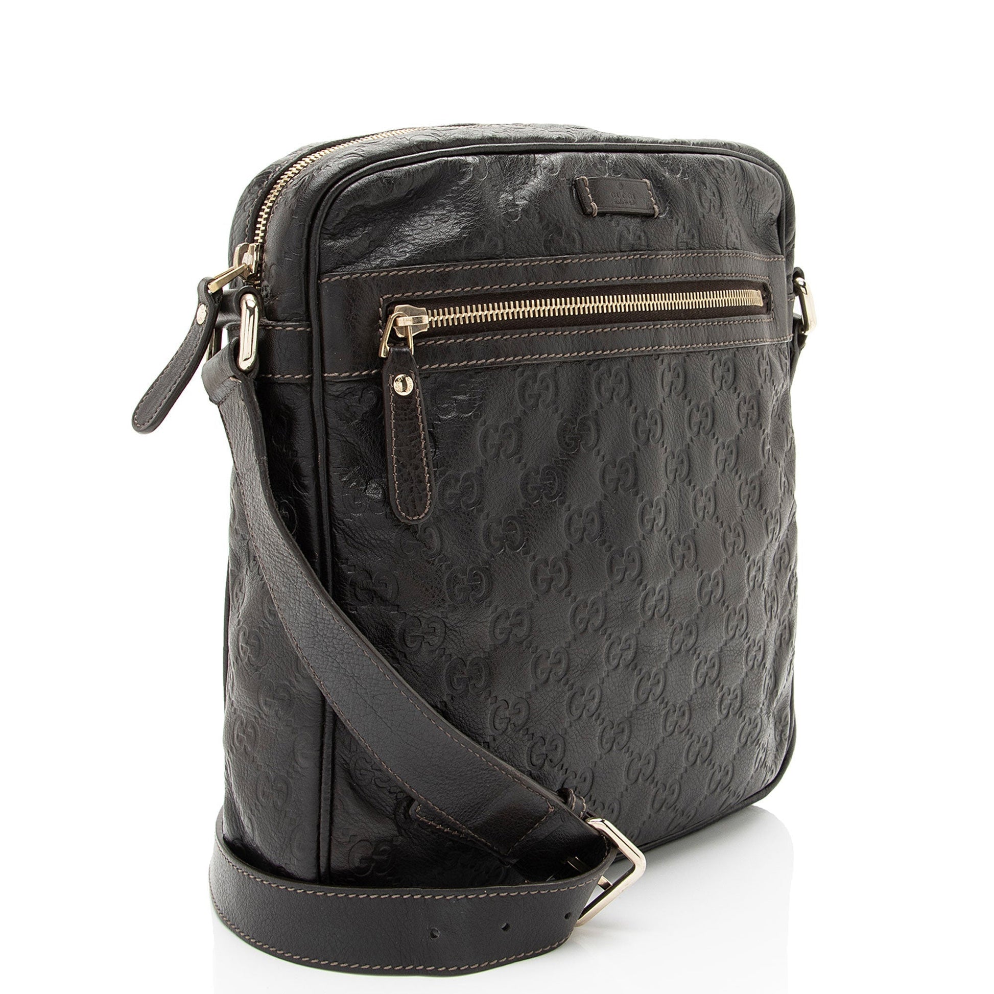 Gucci Guccissima Messenger SHF-miYj5L Leather Brown Medium Shoulder Bag