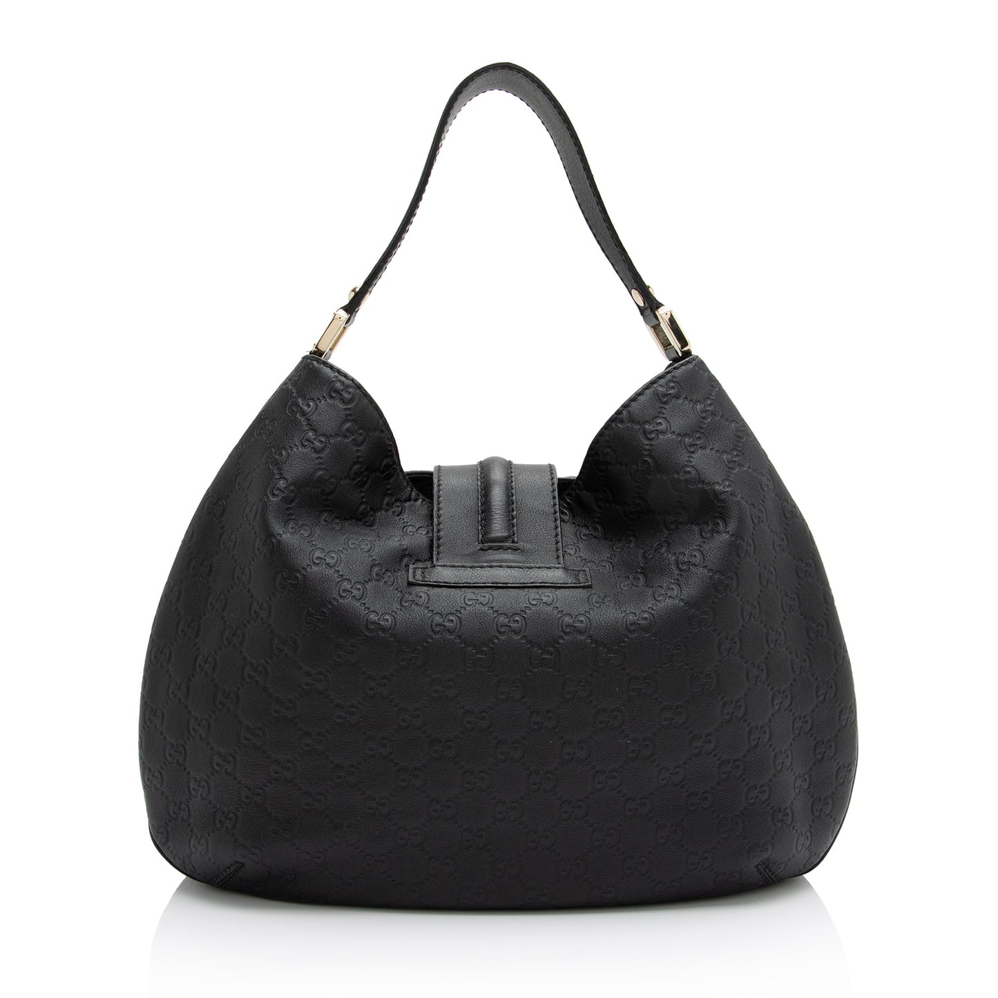 Gucci Guccissima New Ladies SHF Leather Black Large Shoulder Bag