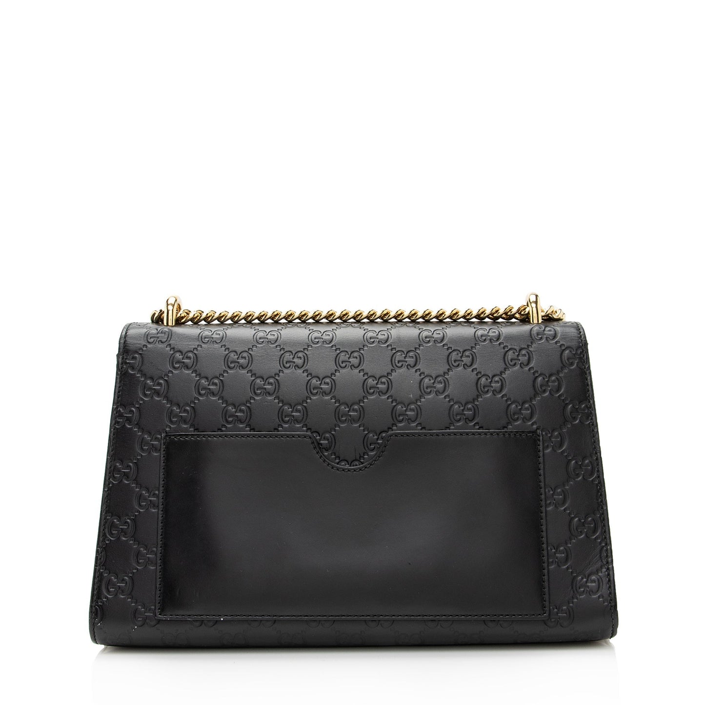 Gucci Guccissima Padlock SHF Leather Black Medium Shoulder Bag