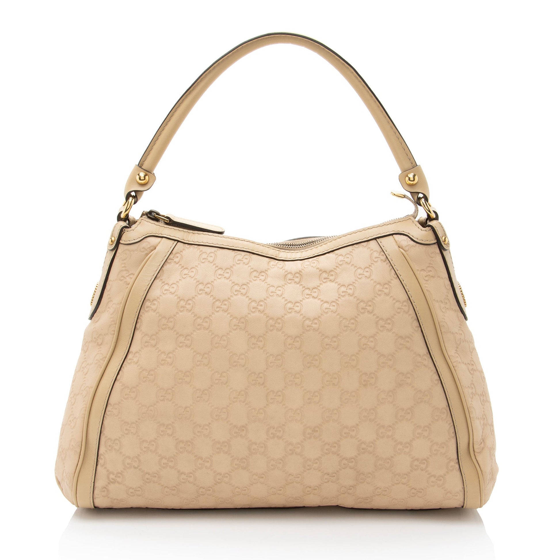 Gucci Guccissima Scarlett Leather Beige Shoulder Bag