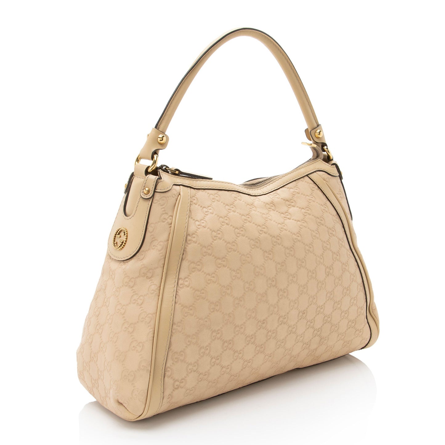 Gucci Guccissima Scarlett Leather Beige Shoulder Bag