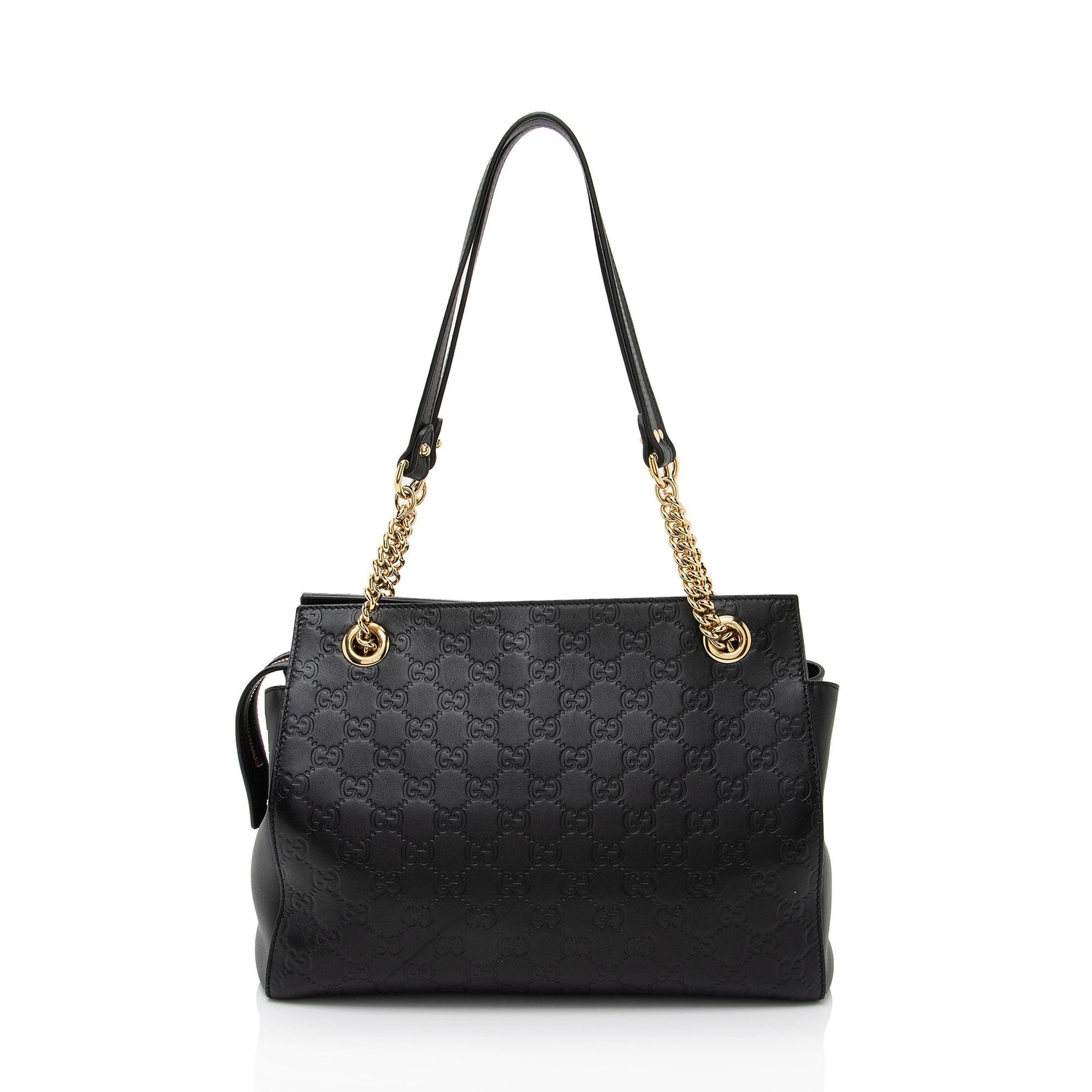 Gucci Guccissima Signature Leather Black Large Tote Bag