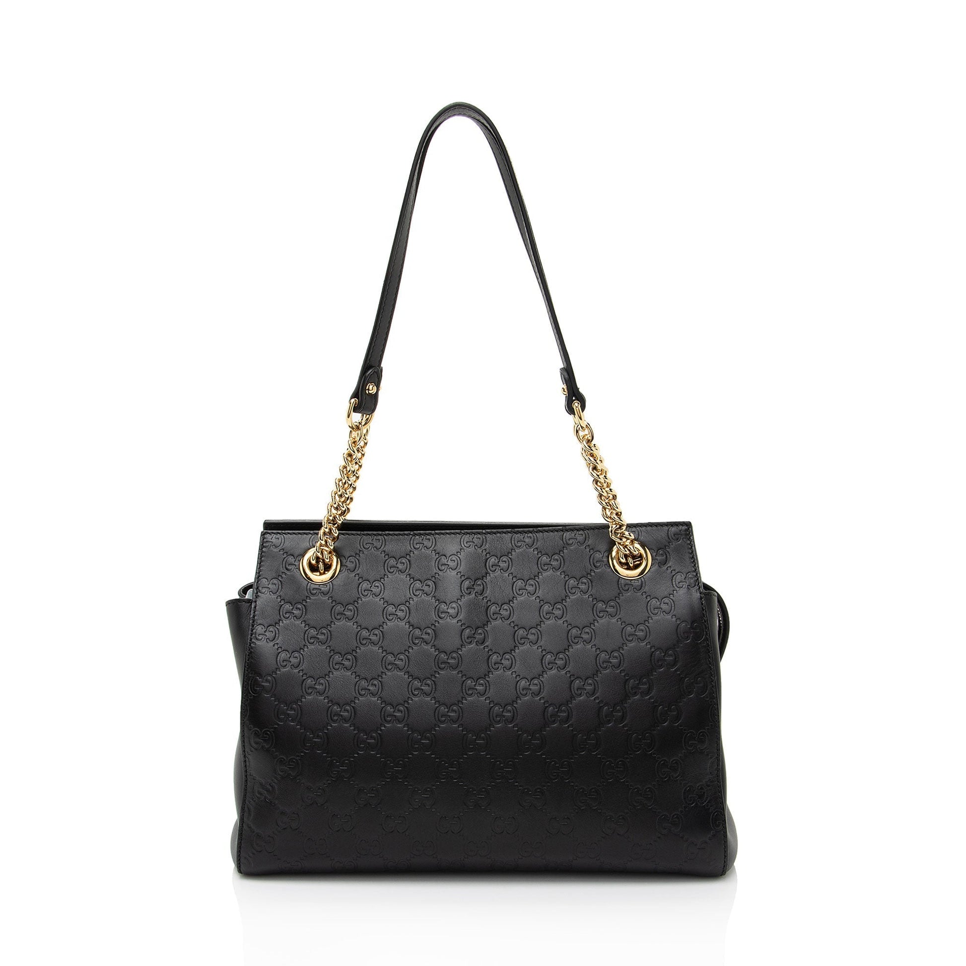 Gucci Guccissima Signature Leather Black Large Tote Bag