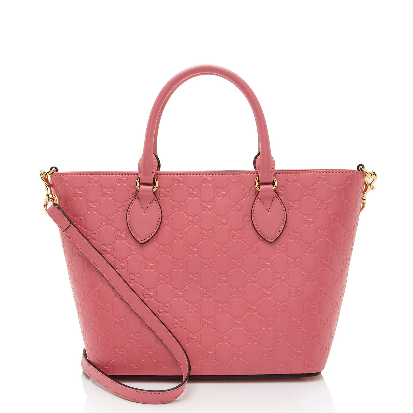 Gucci Guccissima Signature SHF-CtnUIT Leather Pink Medium Tote Bag