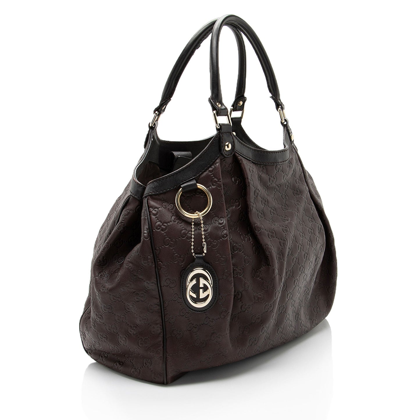 Gucci Guccissima Sukey Leather Brown Large Tote Bag