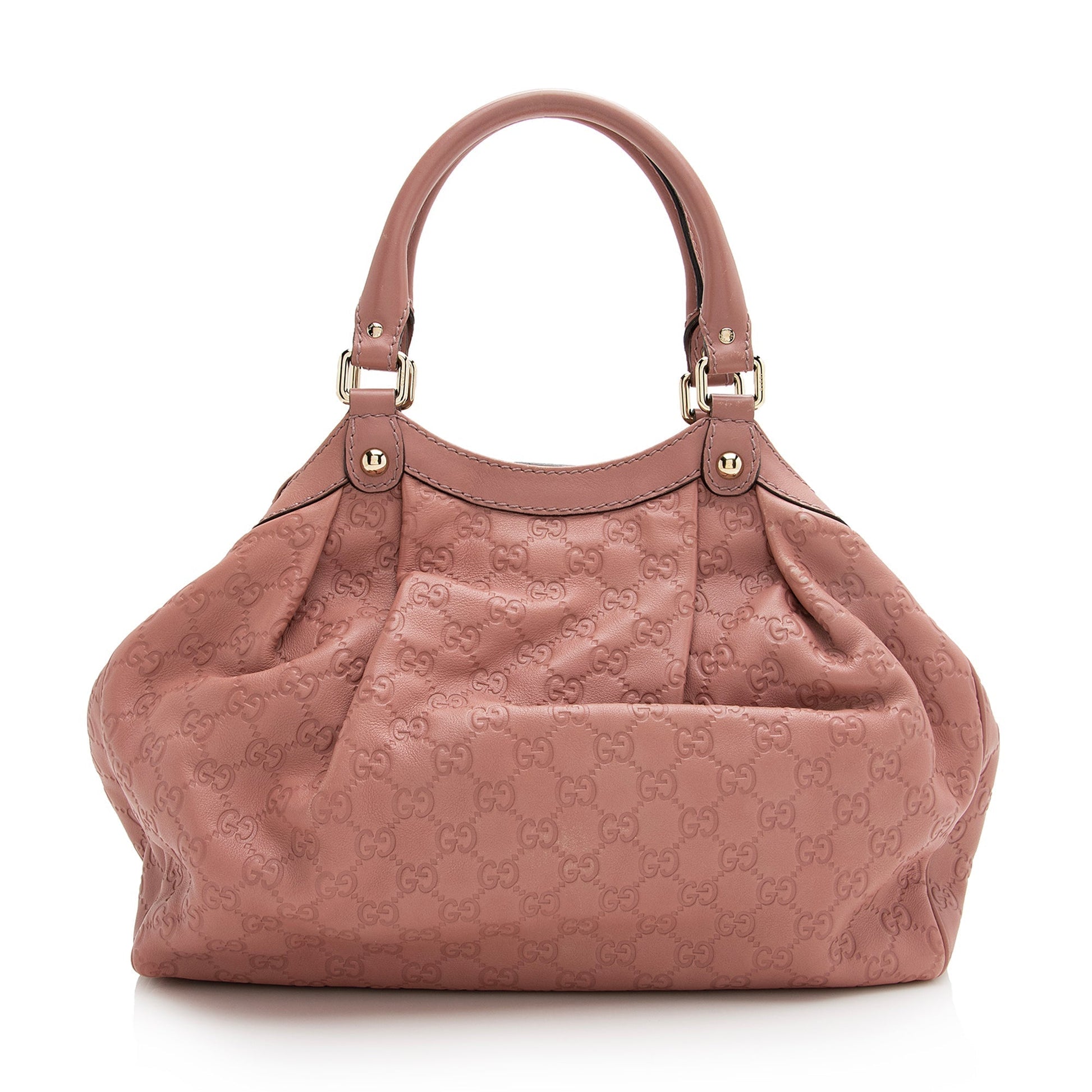 Gucci Guccissima Sukey SHF Leather Pink Medium Tote Bag
