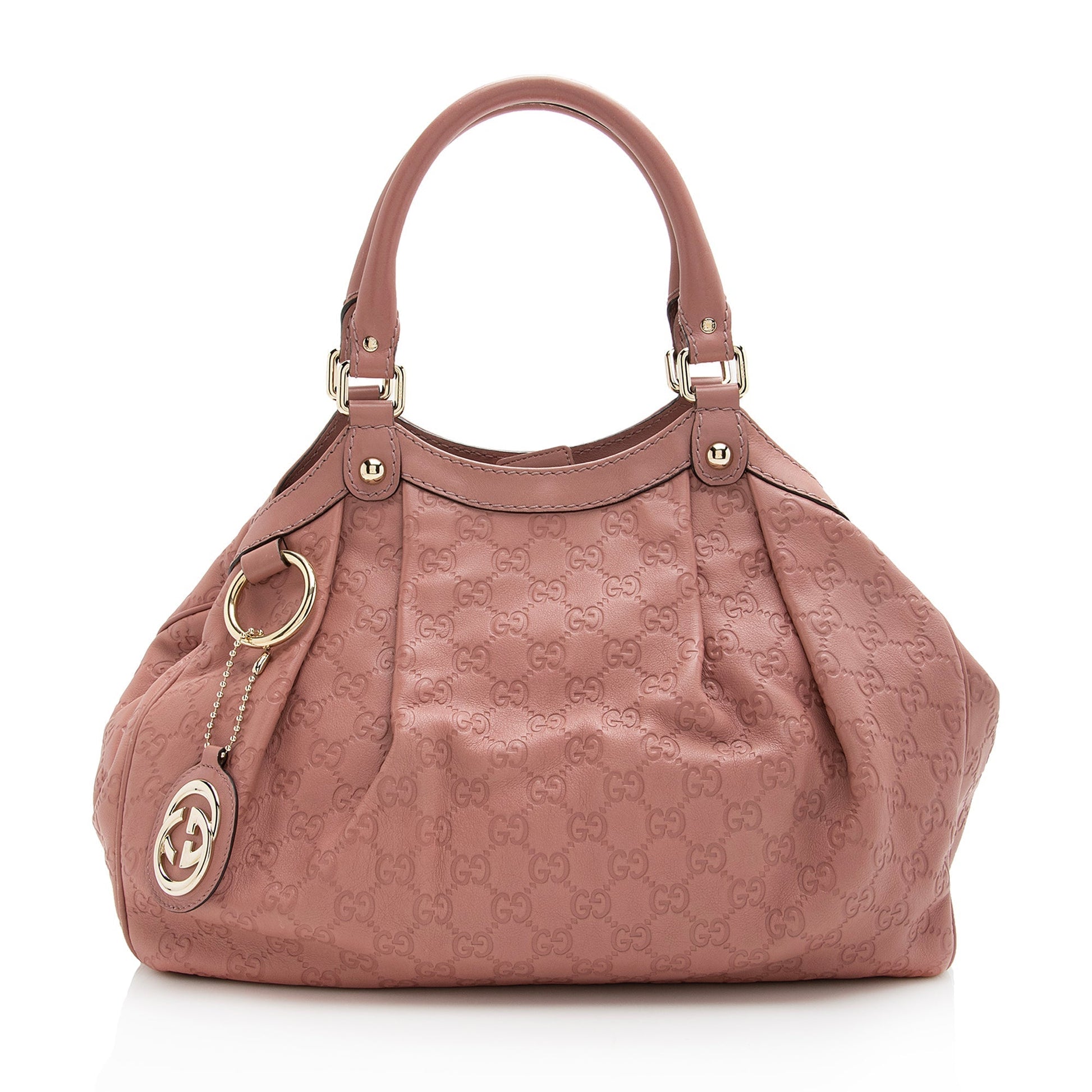 Gucci Guccissima Sukey SHF Leather Pink Medium Tote Bag