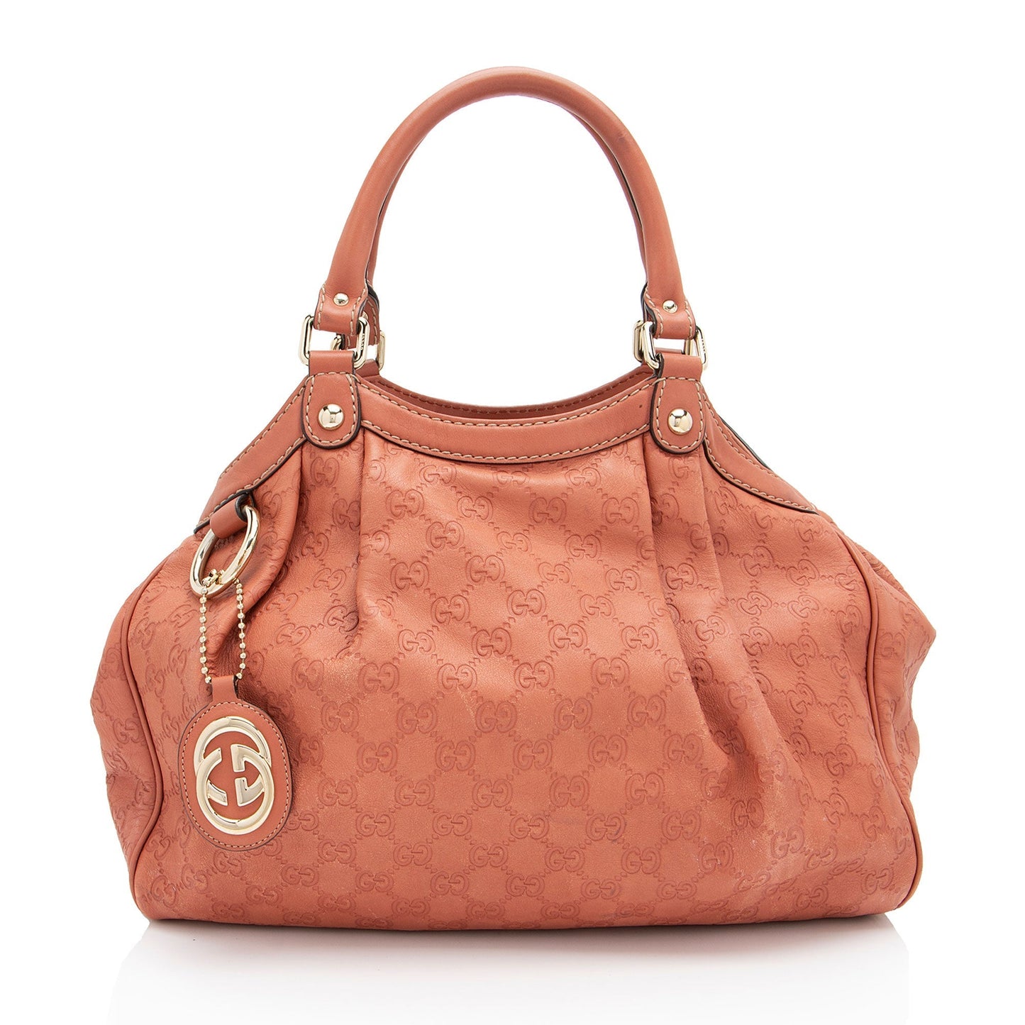 Gucci Guccissima Sukey SHF-JYFslN Leather Pink Medium Tote Bag