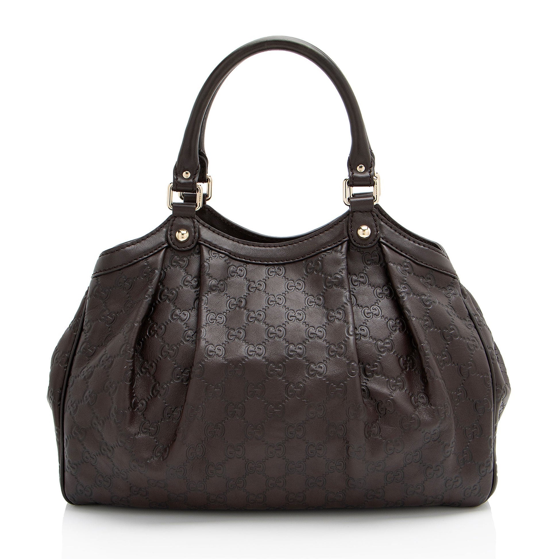 Gucci Guccissima Sukey SHF-IQNDES Leather Brown Medium Tote Bag