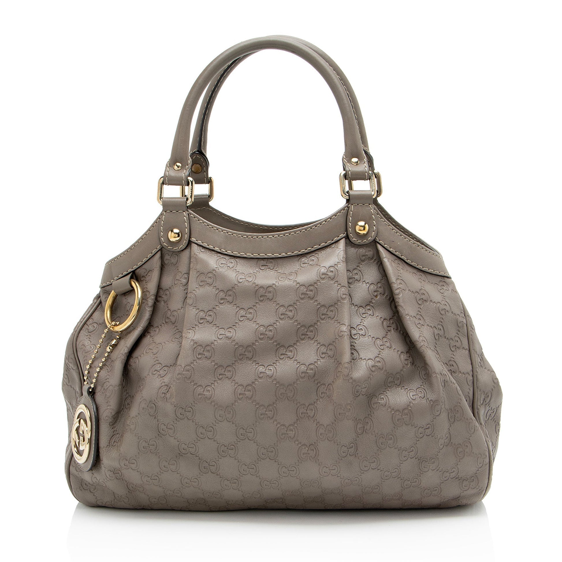 Gucci Guccissima Sukey Leather Beige Medium Tote Bag