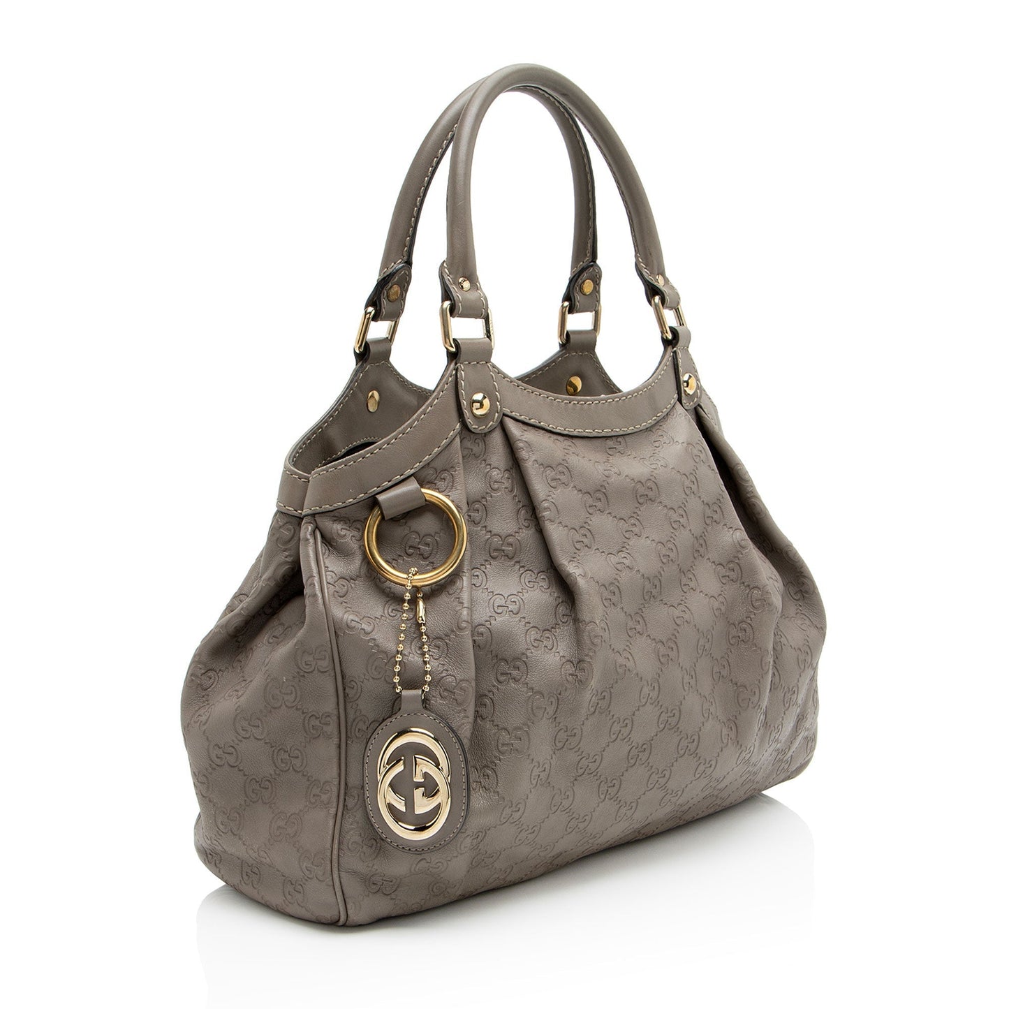 Gucci Guccissima Sukey Leather Beige Medium Tote Bag