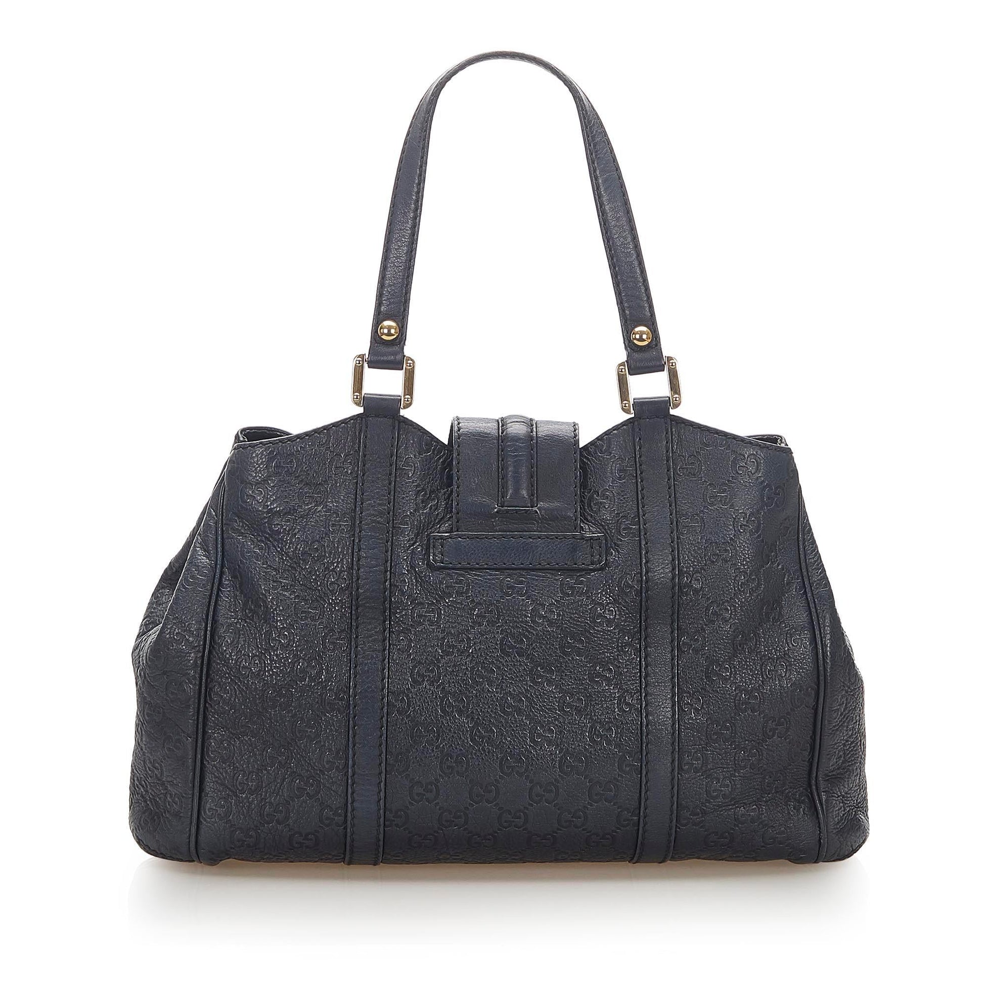 Gucci Guccissima SHG Leather Calf Black Tote Bag
