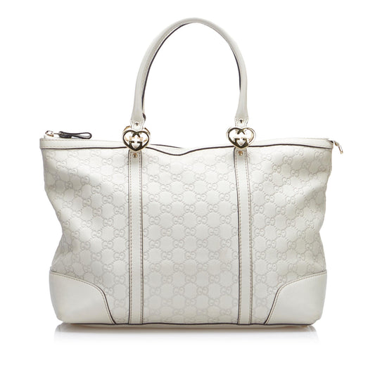Gucci Guccissima Lovely SHG-vfnguE Calf White Tote Bag