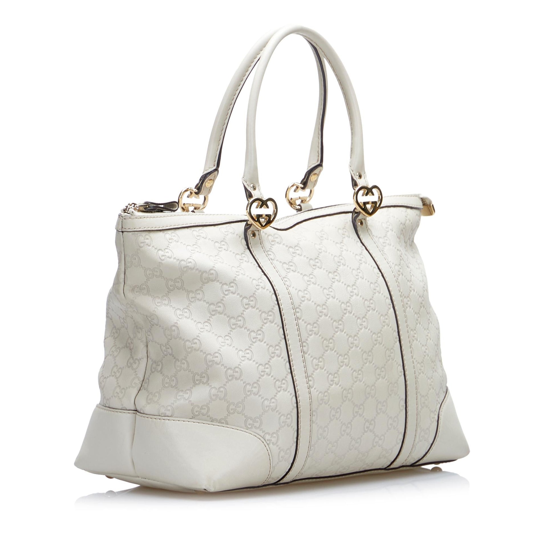 Gucci Guccissima Lovely SHG-vfnguE Calf White Tote Bag