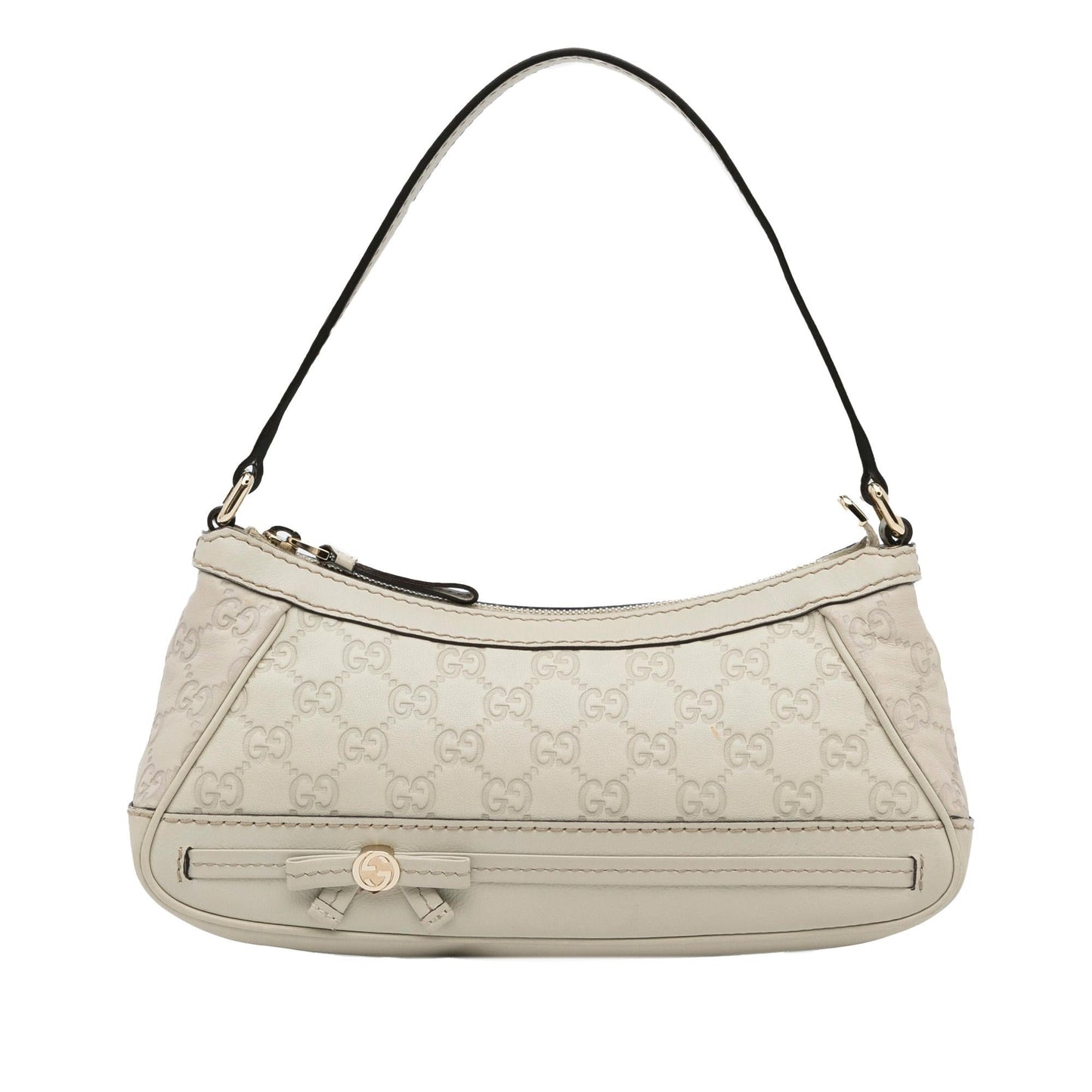 Gucci Guccissima Mayfair Baguette SHG-yhJxW6 Calf White Handbag