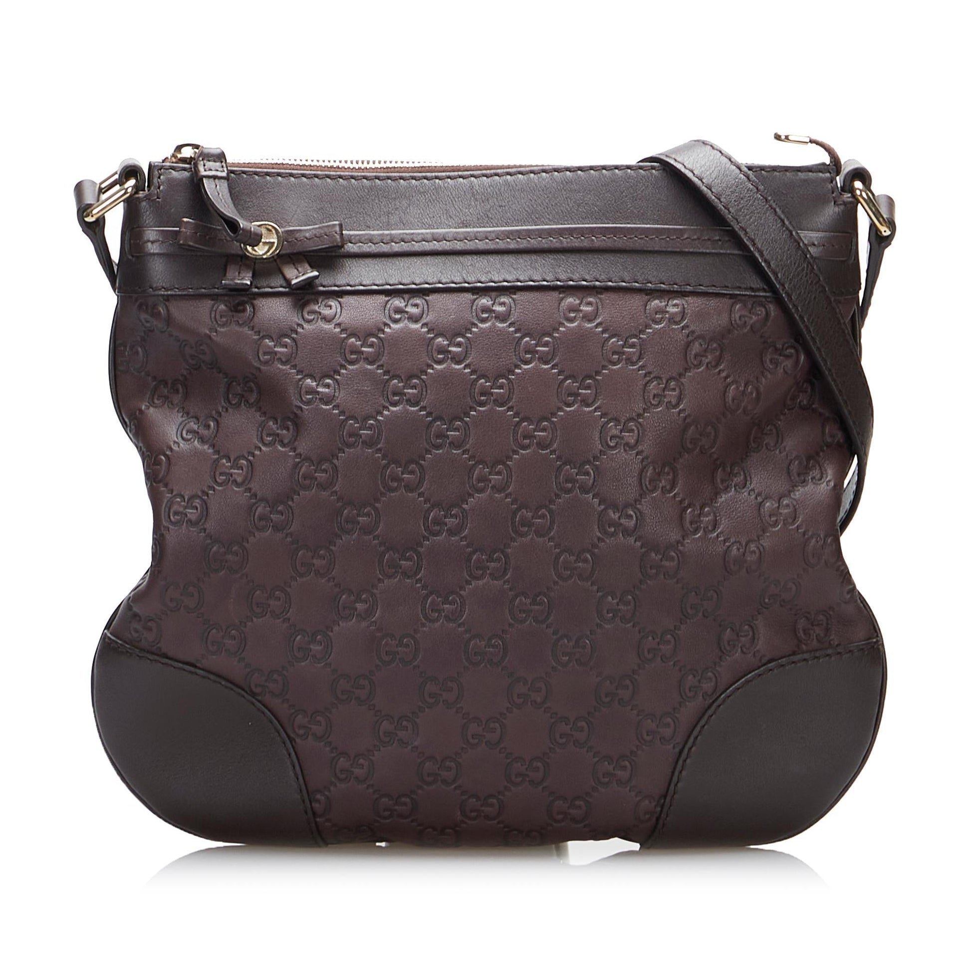 Gucci Guccissima Mayfair SHG-srHKFi Calf Brown Crossbody Bag