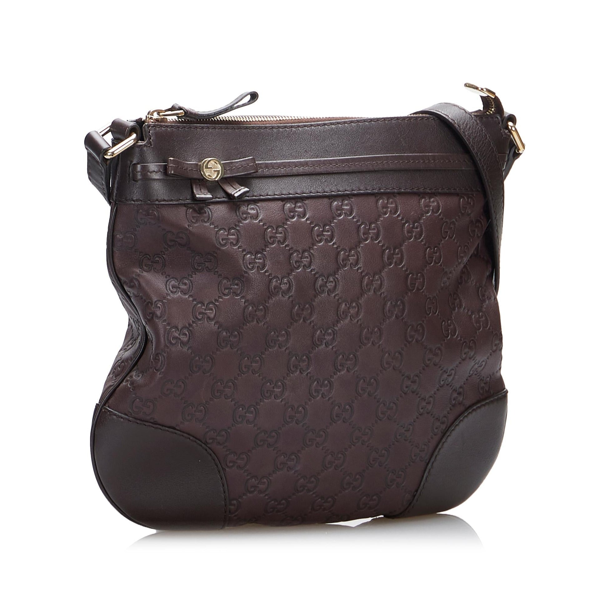 Gucci Guccissima Mayfair SHG-srHKFi Calf Brown Crossbody Bag