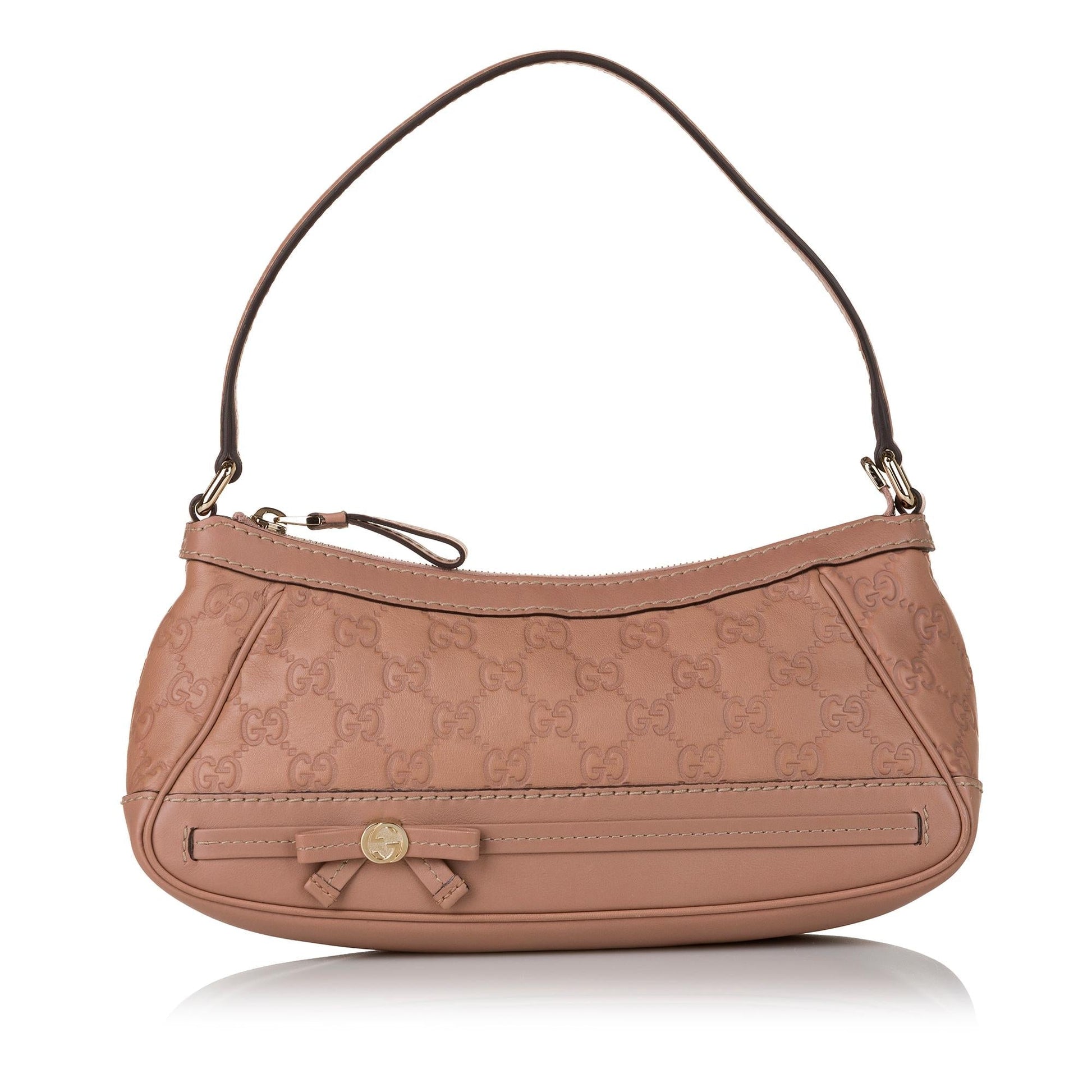 Gucci Guccissima Mayfair Pochette SHG Calf Brown Handbag