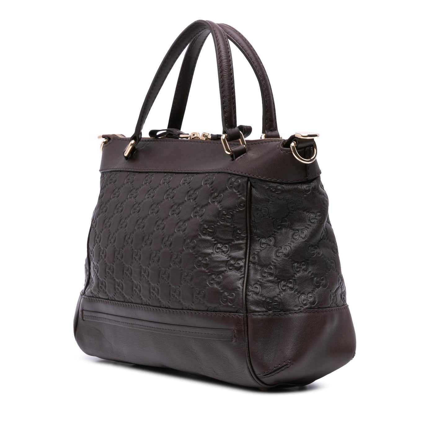 Gucci Guccissima Mayfair Calf Brown Satchel Bag