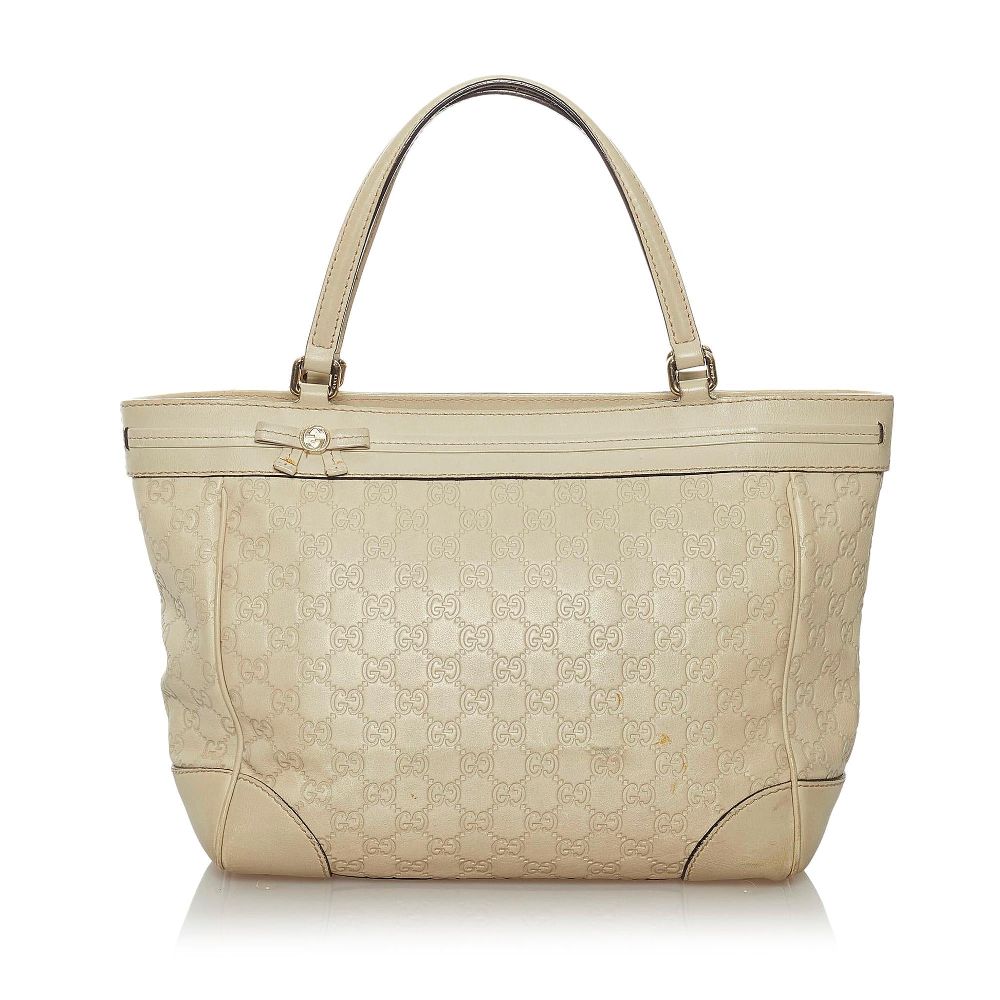 Gucci Guccissima Mayfair SHG Calf White Tote Bag