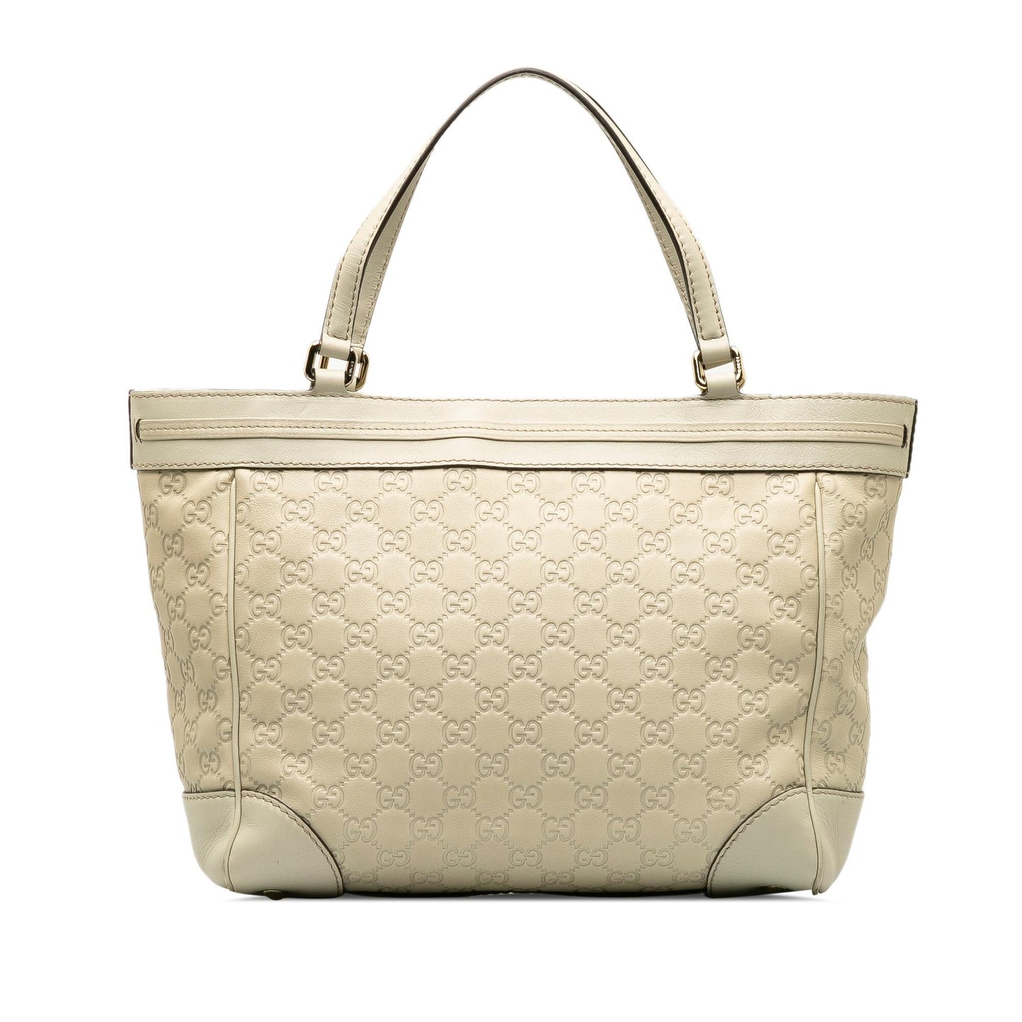 Gucci Guccissima Mayfair Calf White Tote Bag