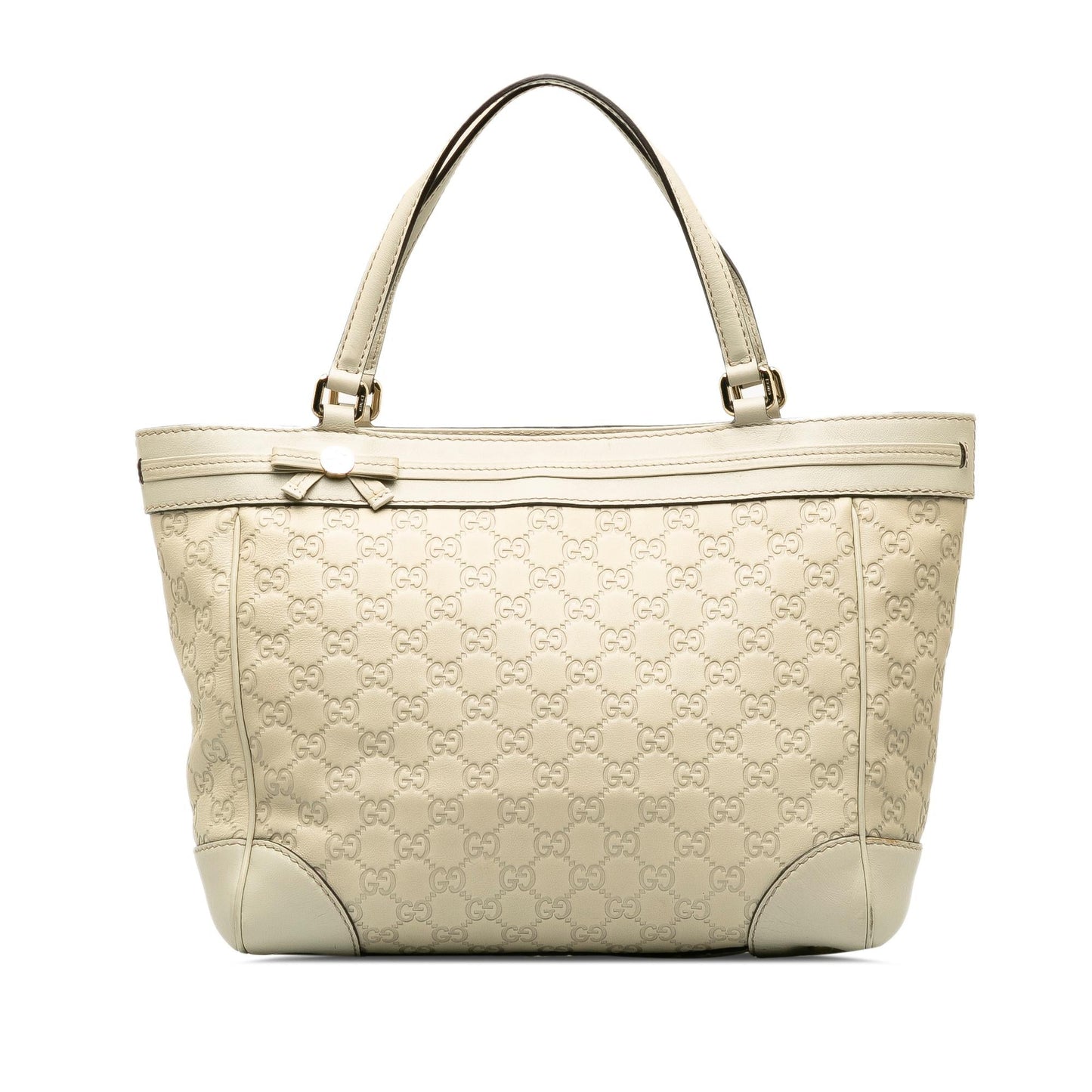 Gucci Guccissima Mayfair Calf White Tote Bag