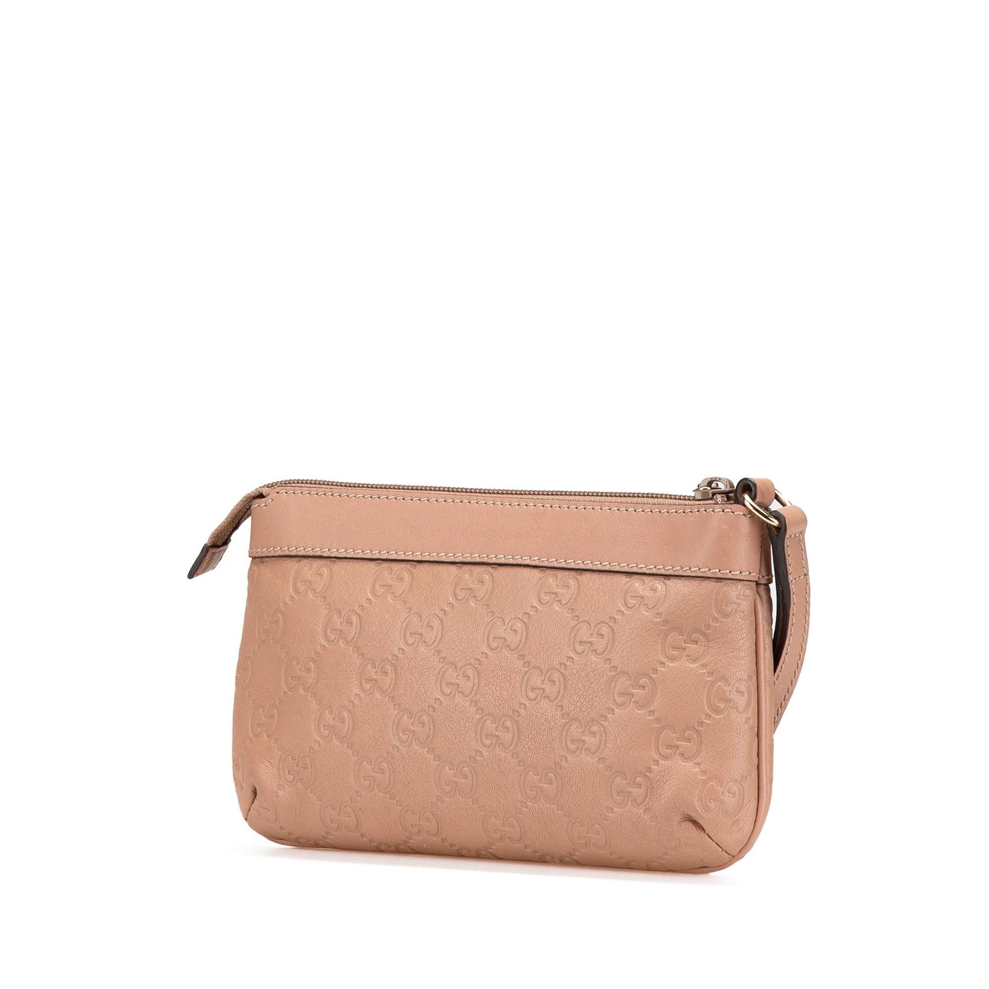 Gucci Guccissima New Britt Wristlet Pouch Calf Pink Handbag