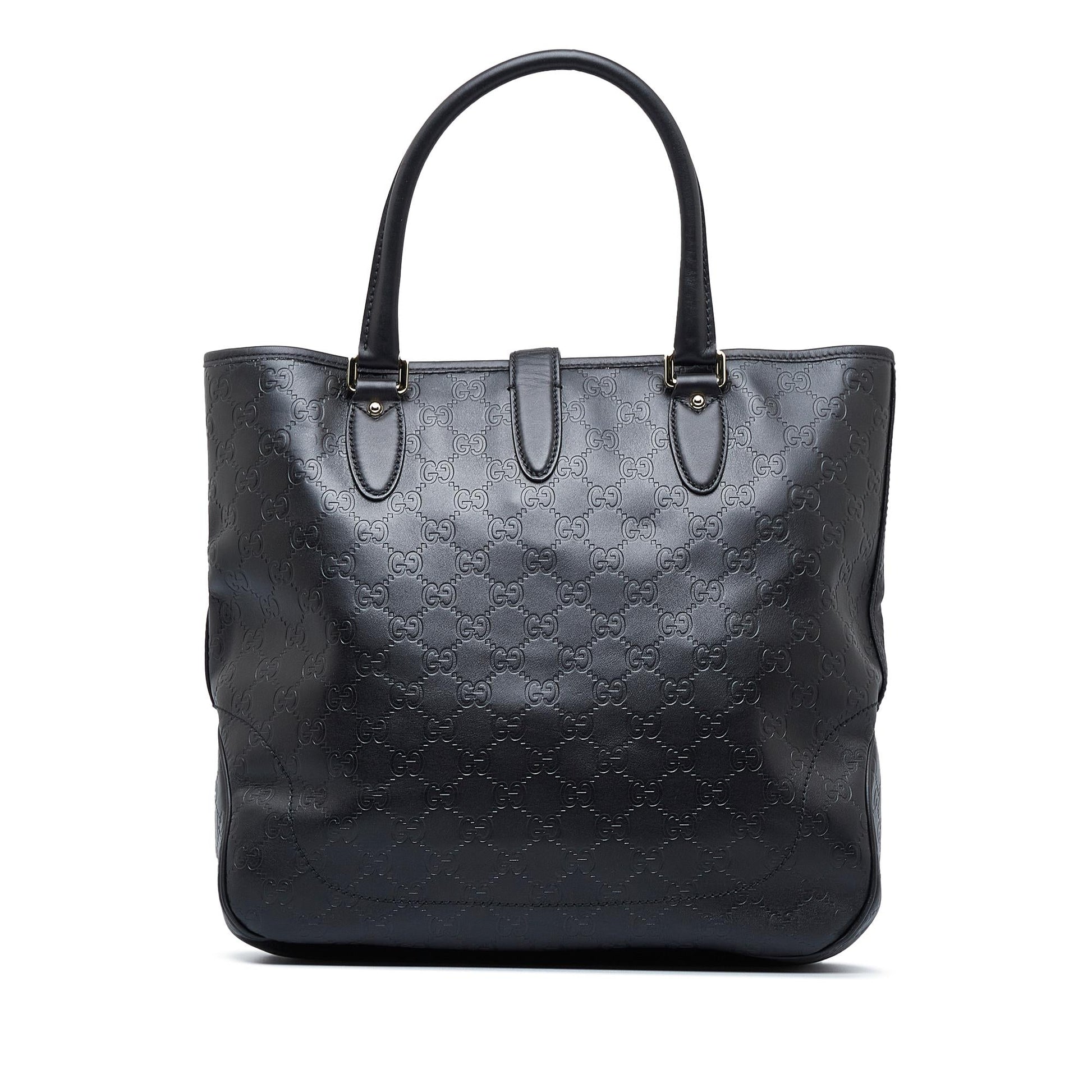Gucci Guccissima New Jackie SHG-kH4Dlg Calf Black Tote Bag