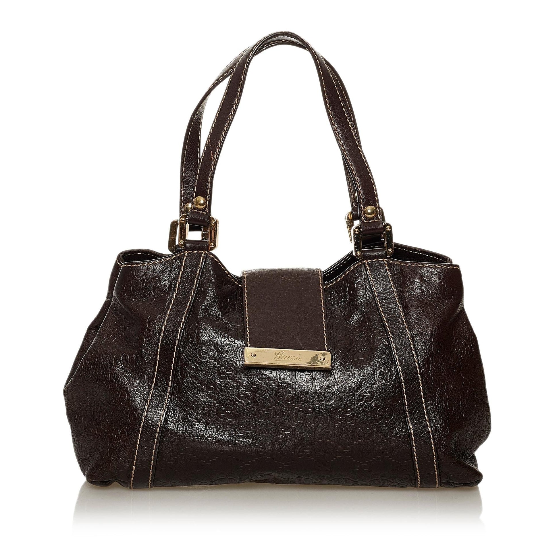 Gucci Guccissima New Ladies SHG Calf Brown Shoulder Bag