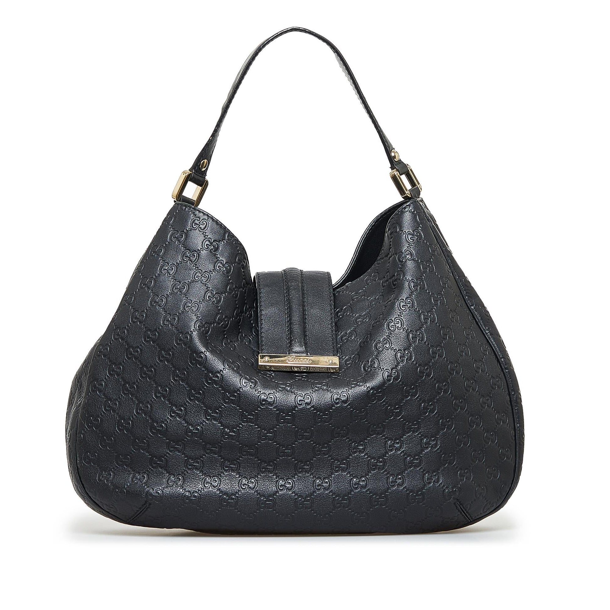 Gucci Guccissima New Ladies SHG-ak2yBh Calf Black Shoulder Bag