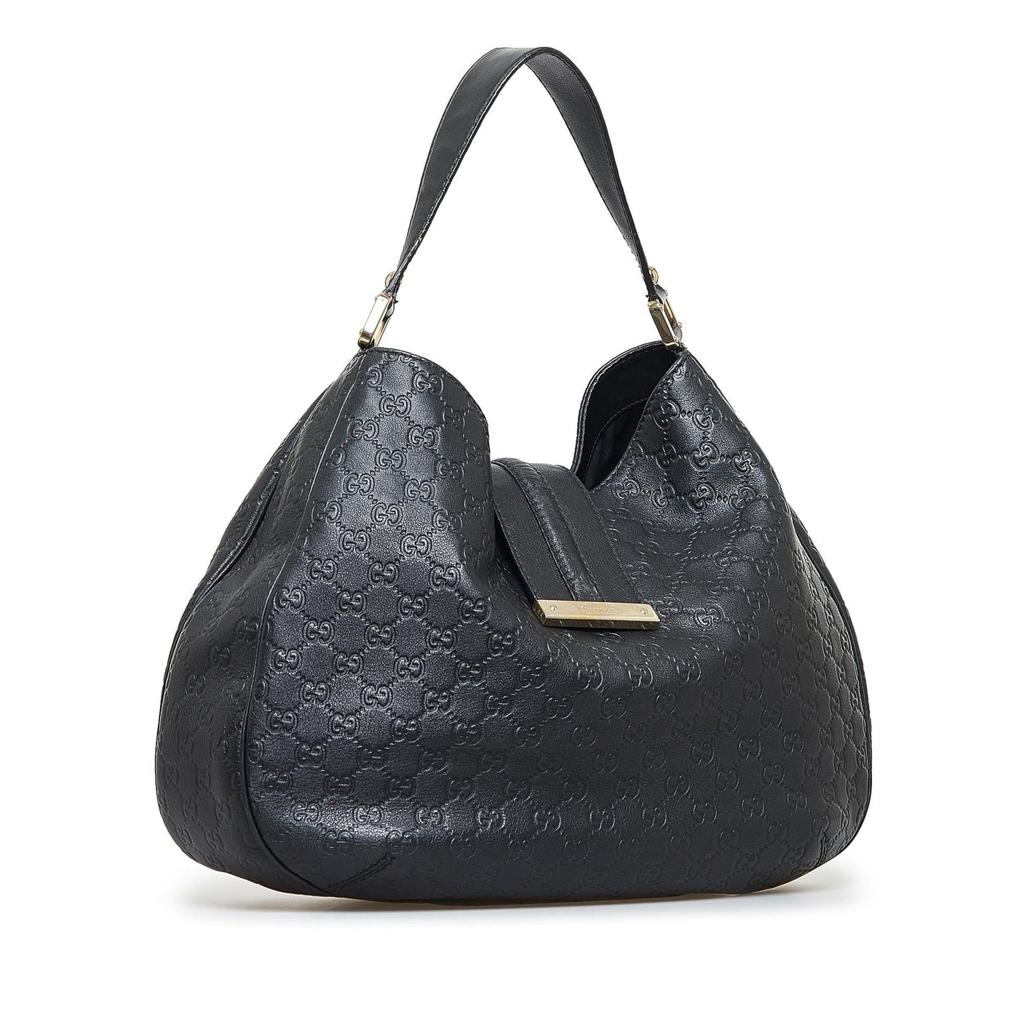 Gucci Guccissima New Ladies SHG-ak2yBh Calf Black Shoulder Bag