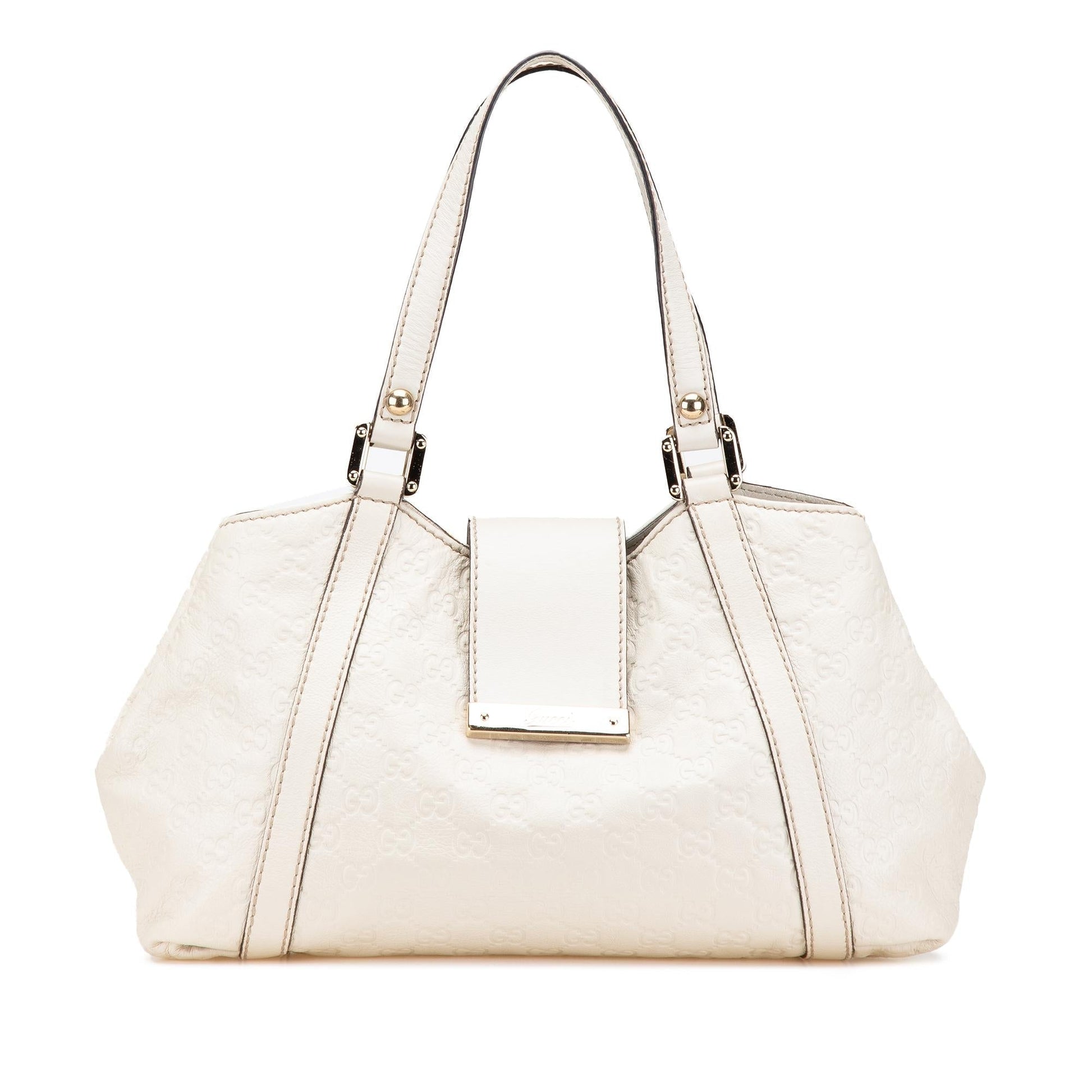 Gucci Guccissima New Ladies Calf White Tote Bag