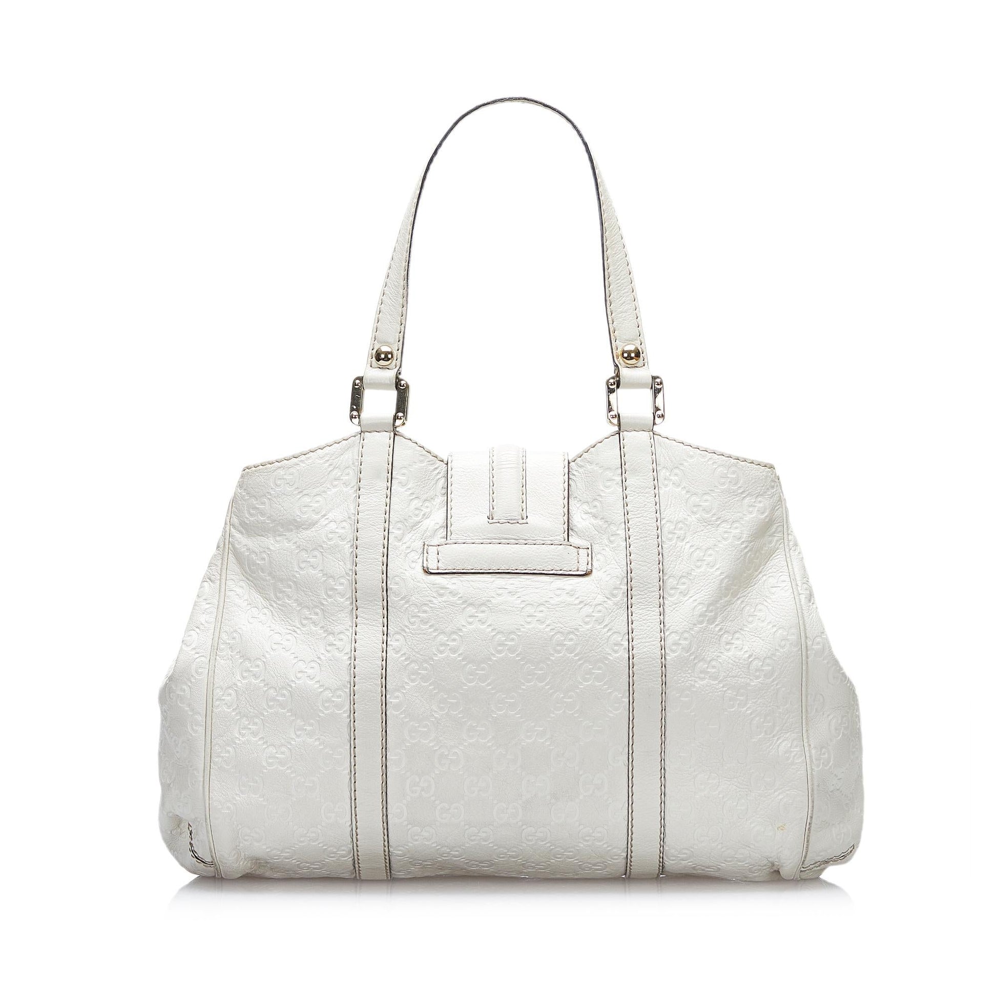 Gucci Guccissima New Ladies SHG-UIeVHE Calf White Shoulder Bag