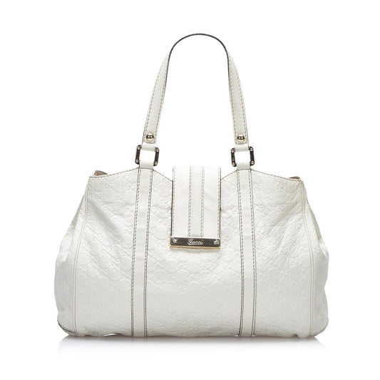 Gucci Guccissima New Ladies SHG-UIeVHE Calf White Shoulder Bag
